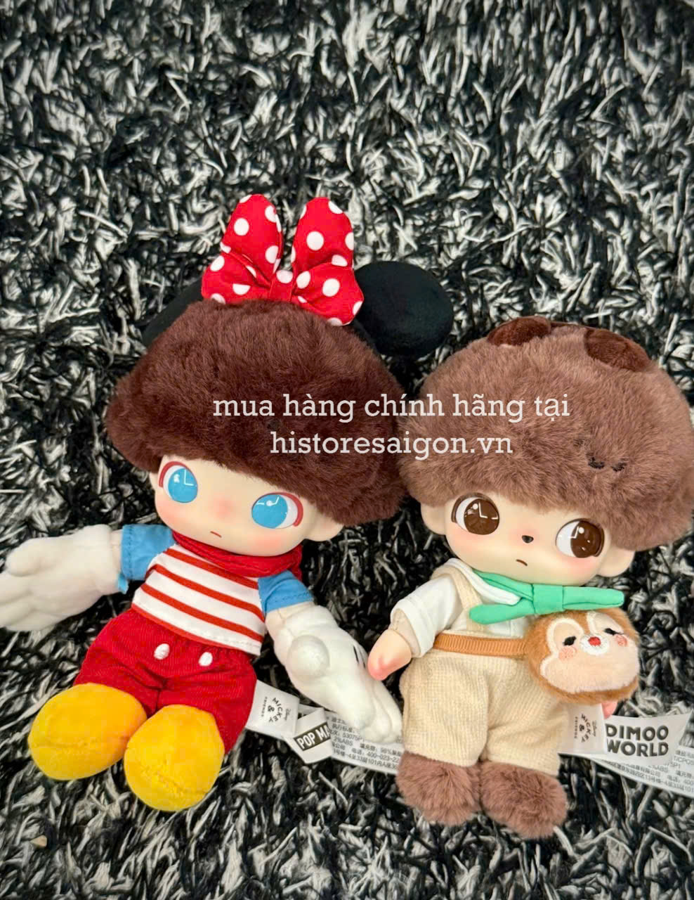 1353 - Dimoo Chip And Dale - Dimoo Bông Chip And Dale - POPMART Dimoo World x Disney Series-Vinyl Plush Keychain Blindbox - Code 01302810652 [HÀNG CHÍNH HÃNG]
