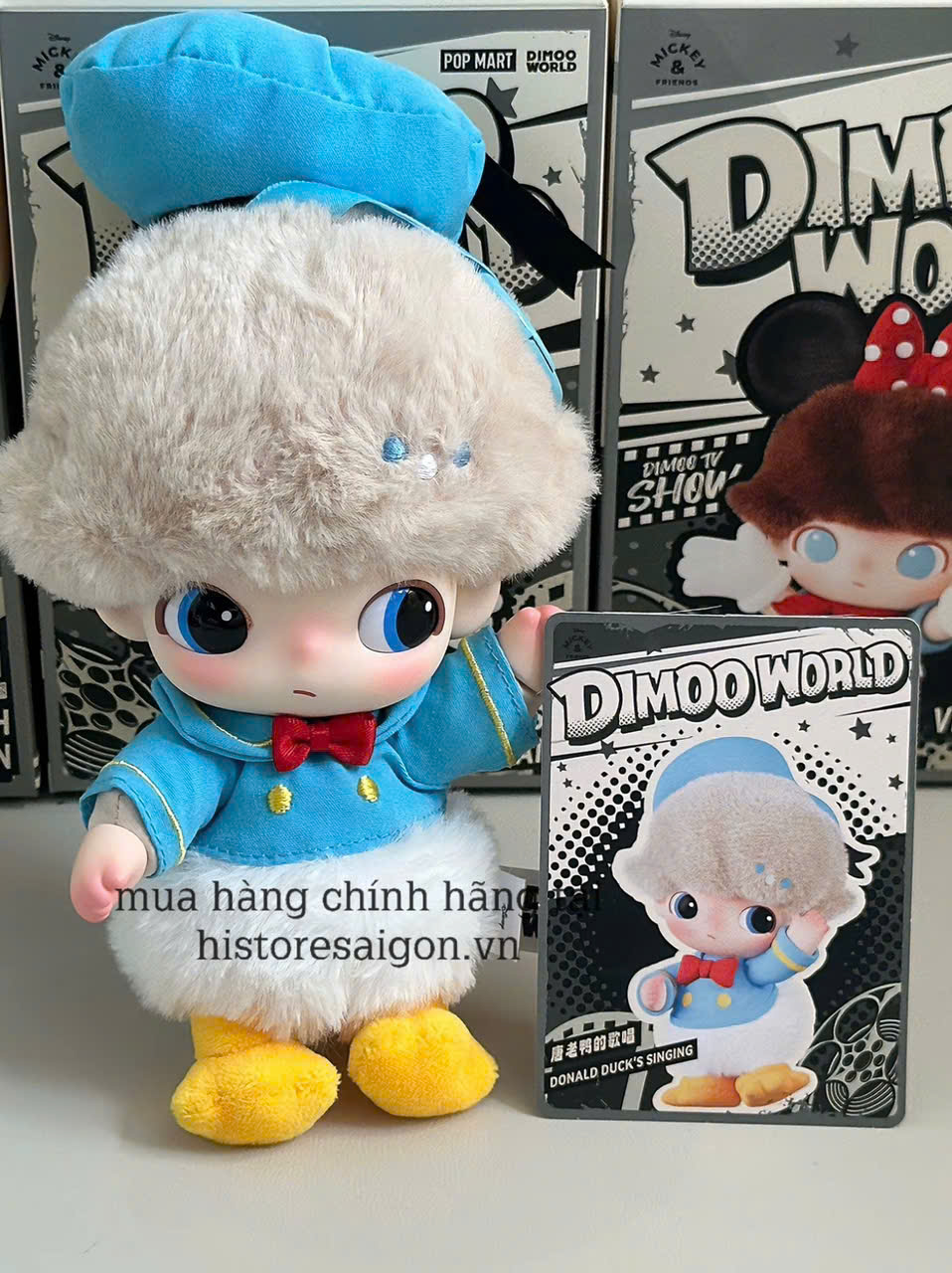1354 - Dimoo Donal Duck - Dimoo Bông Donal Duck's Singing - POPMART Dimoo World x Disney Series-Vinyl Plush Keychain Blindbox - Code 01302810652 [HÀNG CHÍNH HÃNG]