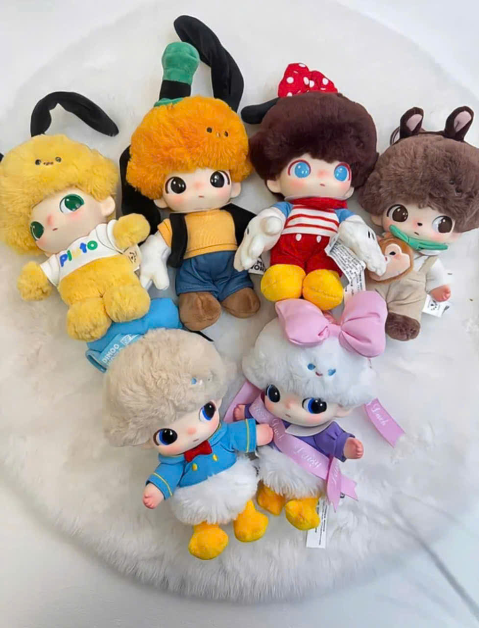 1384 - Dimoo Bông Set 6 Bé - Dimoo World Set 6 Bé - POPMART Dimoo World x Disney Series-Vinyl Plush Keychain Blindbox - Code 01302810652 [HÀNG CHÍNH HÃNG]
