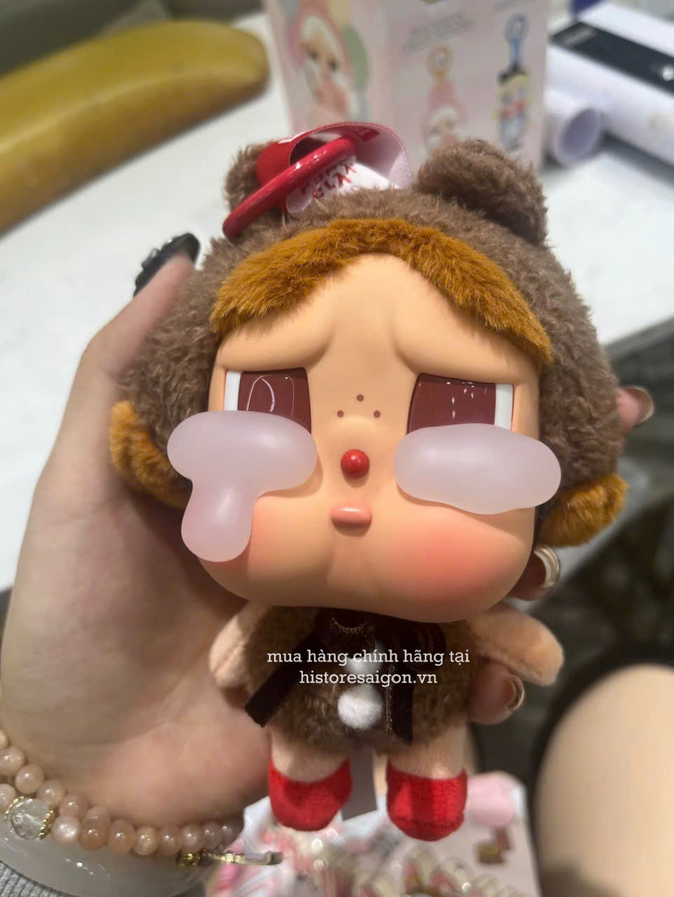 1369 - Crybaby Crying Again Gấu Nâu - Mô Hình Gấu Bông Art Toy POP MART CRYBABY Crying Again Series-Vinyl Face Plush Code 12403190031 [HÀNG CHÍNH HÃNG]