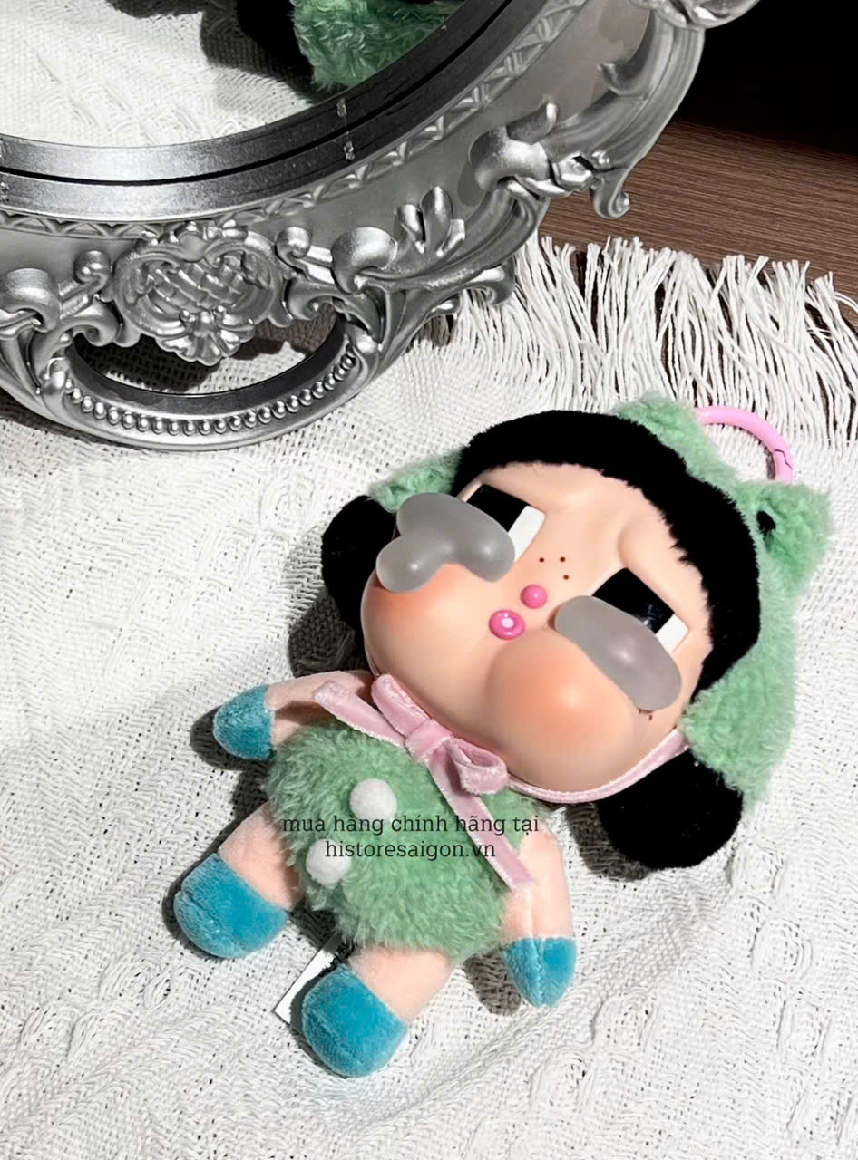 1370 - Crybaby Crying Again Ếch Xanh What A Frog - Mô Hình Gấu Bông Art Toy POP MART CRYBABY Crying Again Series-Vinyl Face Plush Code 12403190031 [HÀNG CHÍNH HÃNG]