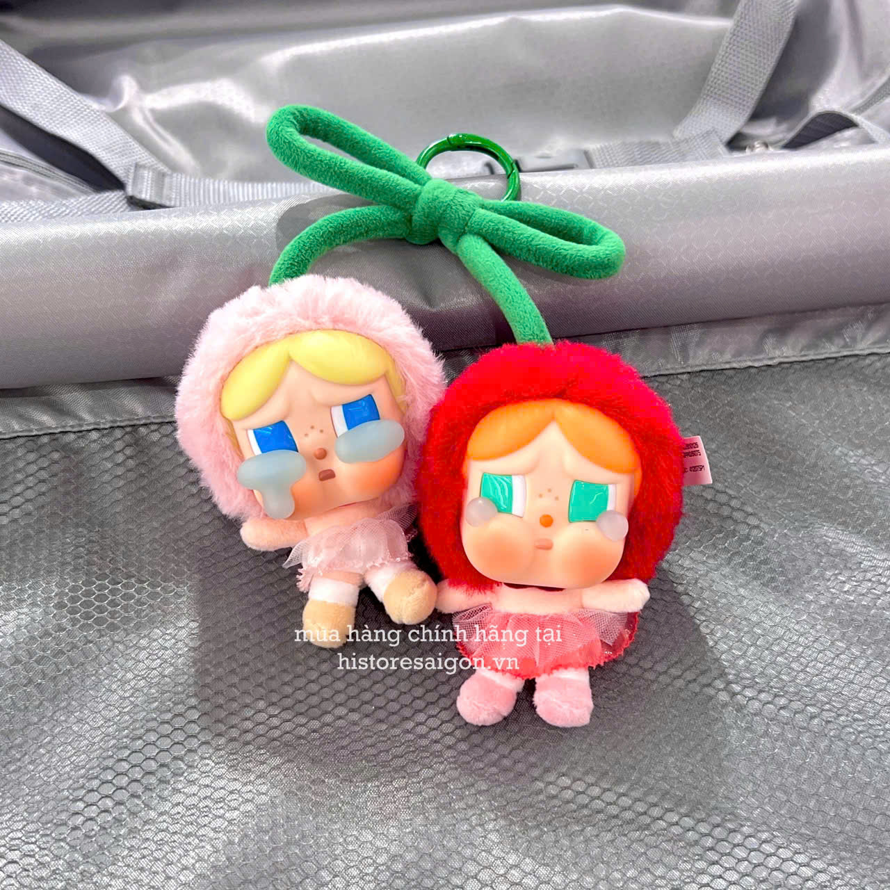 1314 - Crybaby Cherry - POPMART CRYBABY Crying For Love Series Love You Cherry Much Vinyl Plush Hanging Card [CHÍNH HÃNG]