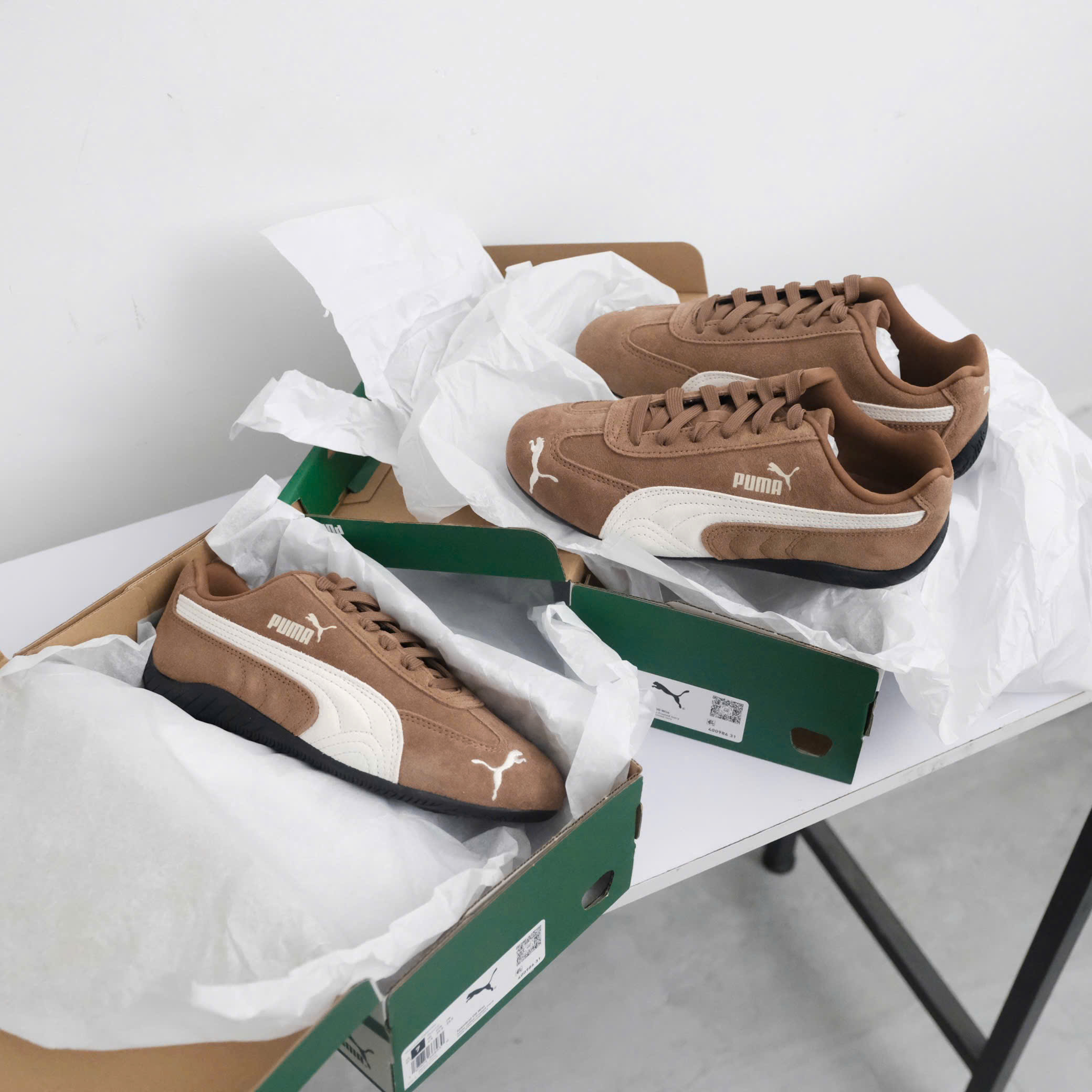 1414 - Giày Puma Speedcat OG "Dark Brown" Code 406329-31 - Puma Speedcat Nâu [CHÍNH HÃNG]