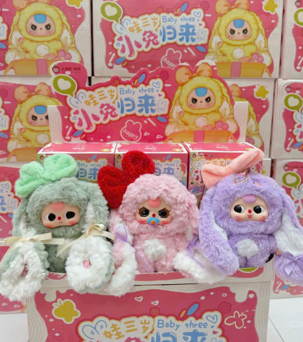 1423 - Baby Three Thỏ Trở Về Set 6 Bé - Baby Three Bunny Return Plush [CHÍNH HÃNG]