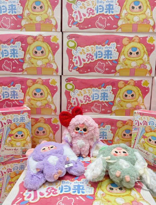 1423 - Baby Three Thỏ Trở Về Set 6 Bé - Baby Three Bunny Return Plush [CHÍNH HÃNG]