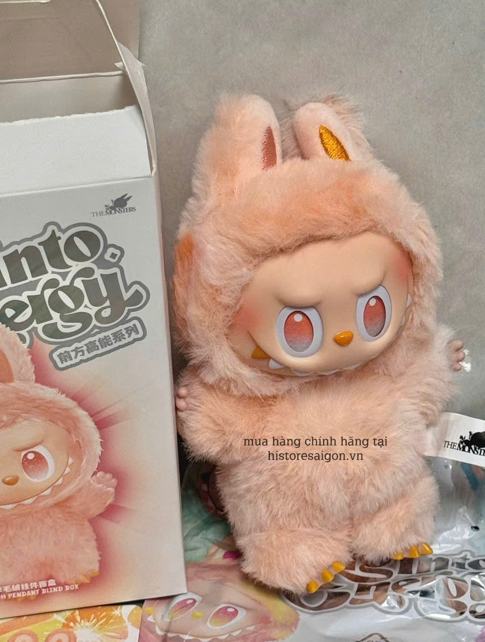 1432 - Labubu V3 HAPPINESS - Labubu Màu Cam - POP MART The Monsters Big Into Energy Vinyl Face 01202810162 Gấu Bông Art Toy [HÀNG CHÍNH HÃNG]