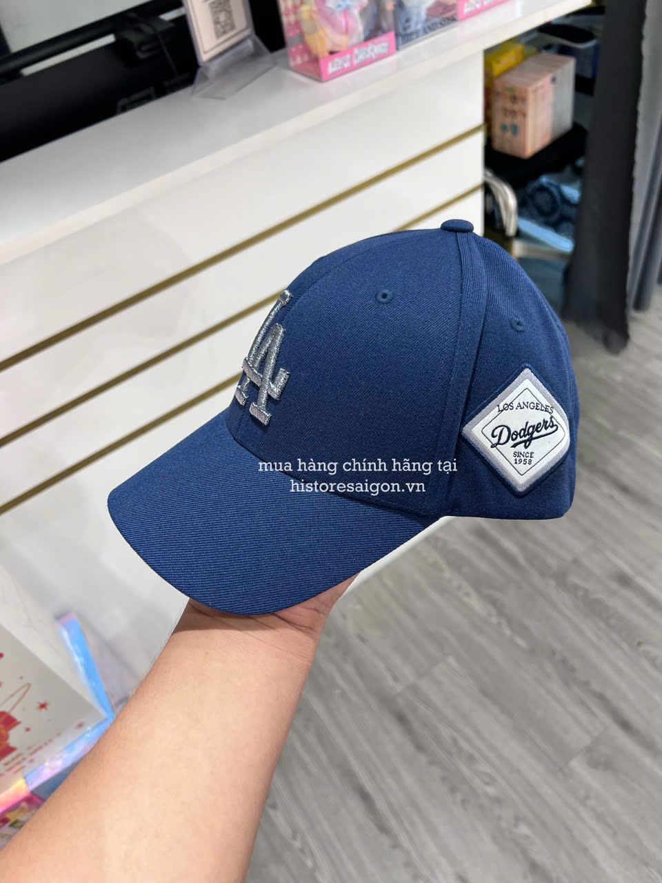 1475 - Nón MLB Diamond Structure Ball Cap LA Navy 3ACP8501N-07NYS [CHÍNH HÃNG]