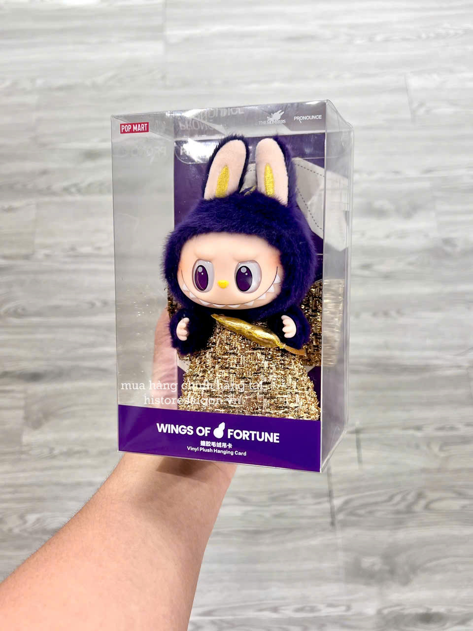1134 - Labubu Tím Nhỏ - Labubu Fancy WING OF FORTUNE - POPMART The Monster Vinyl Plush Doll Labubu x Pronounce  [HÀNG CHÍNH HÃNG]
