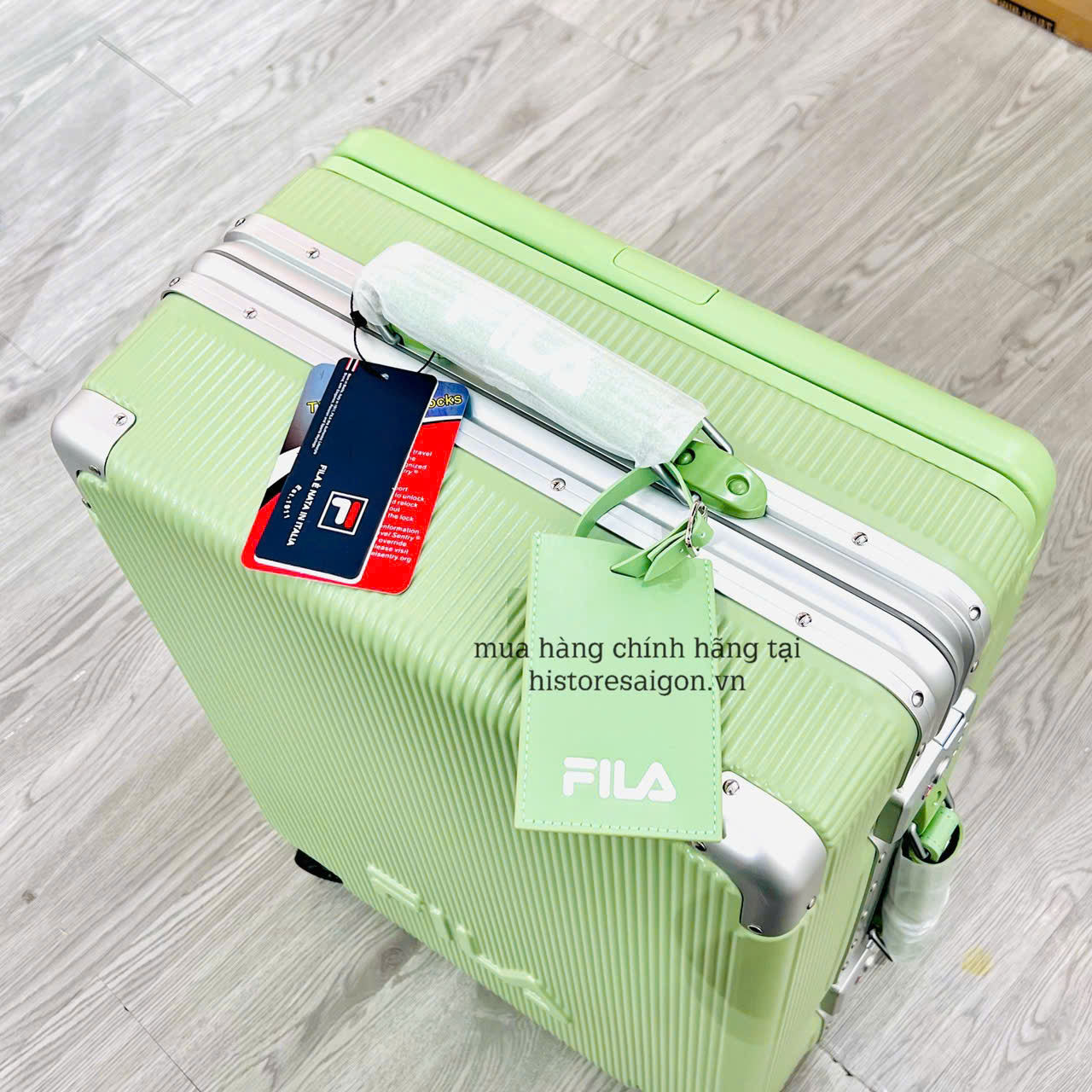 1514 - Vali Fila Xanh Bơ Size Cabin 22 Xách Tay Embossed Logo [HÀNG CHÍNH HÃNG]