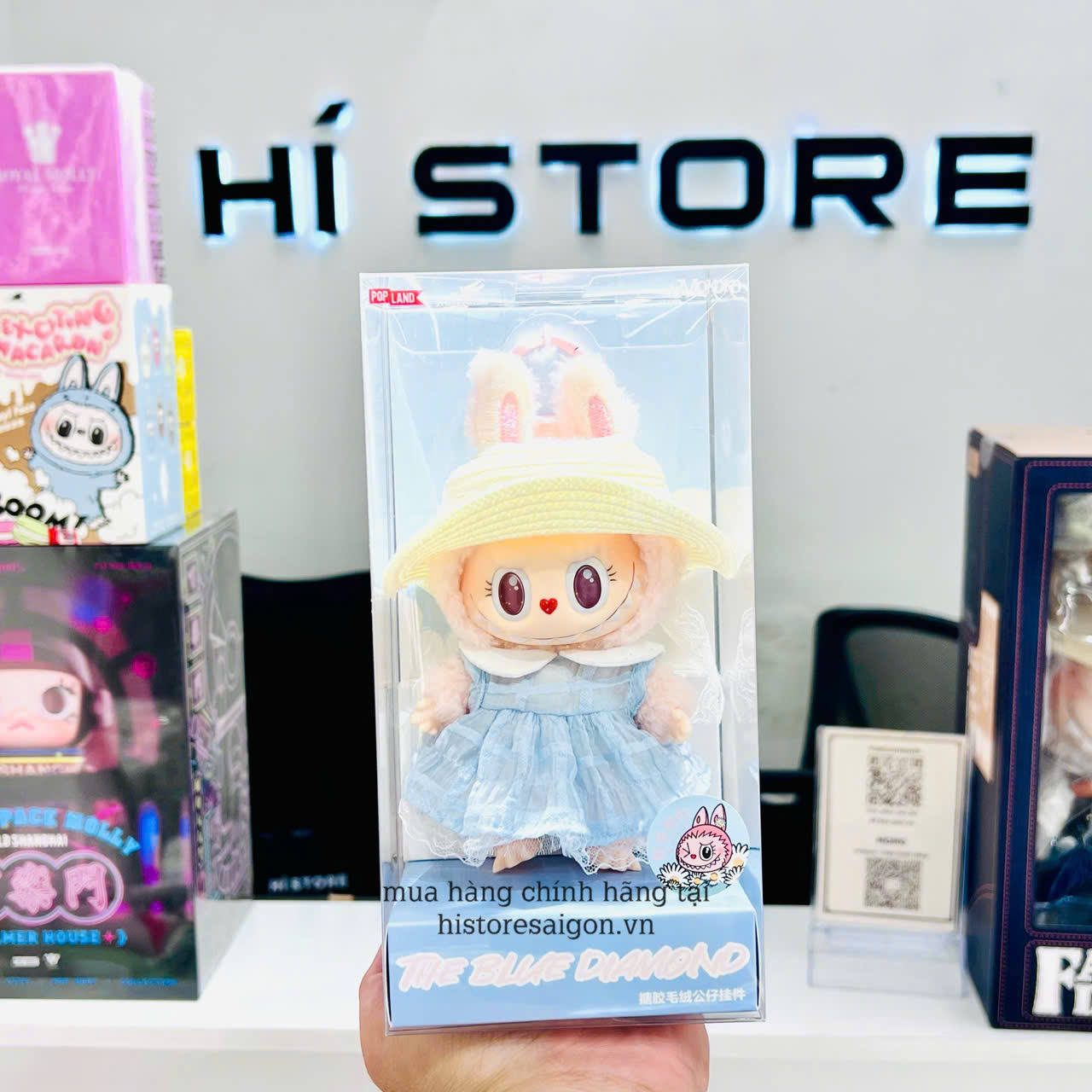 1122 -  Labubu Mokoko V3 - Váy Xanh - Size 18cm - The Monsters Catch Me If You Like Me (Mokoko Original) Close To Sweet Spring Flower Sweetheart - Gấu Bông Art Toy [CHÍNH HÃNG] POP MART