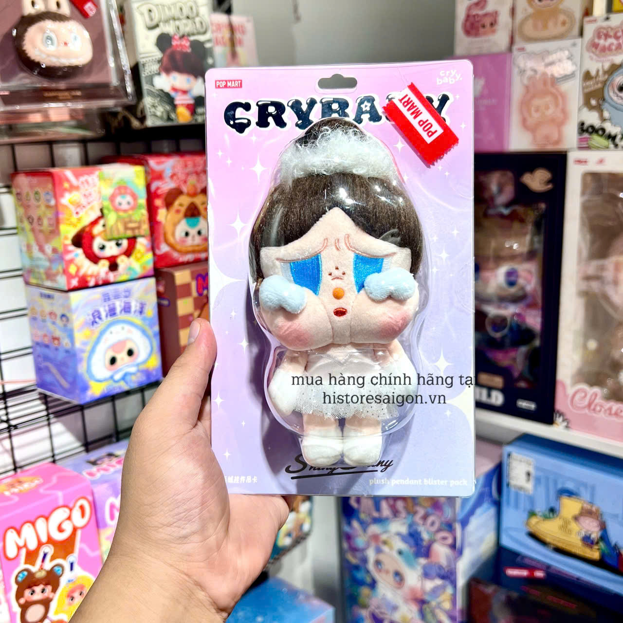 1721 - Crybaby Shiny Móc Treo - Crybaby Đông Nhi - POPMART Plush Pendant Blister Pack 6941313012721 Móc Treo [HÀNG CHÍNH HÃNG]