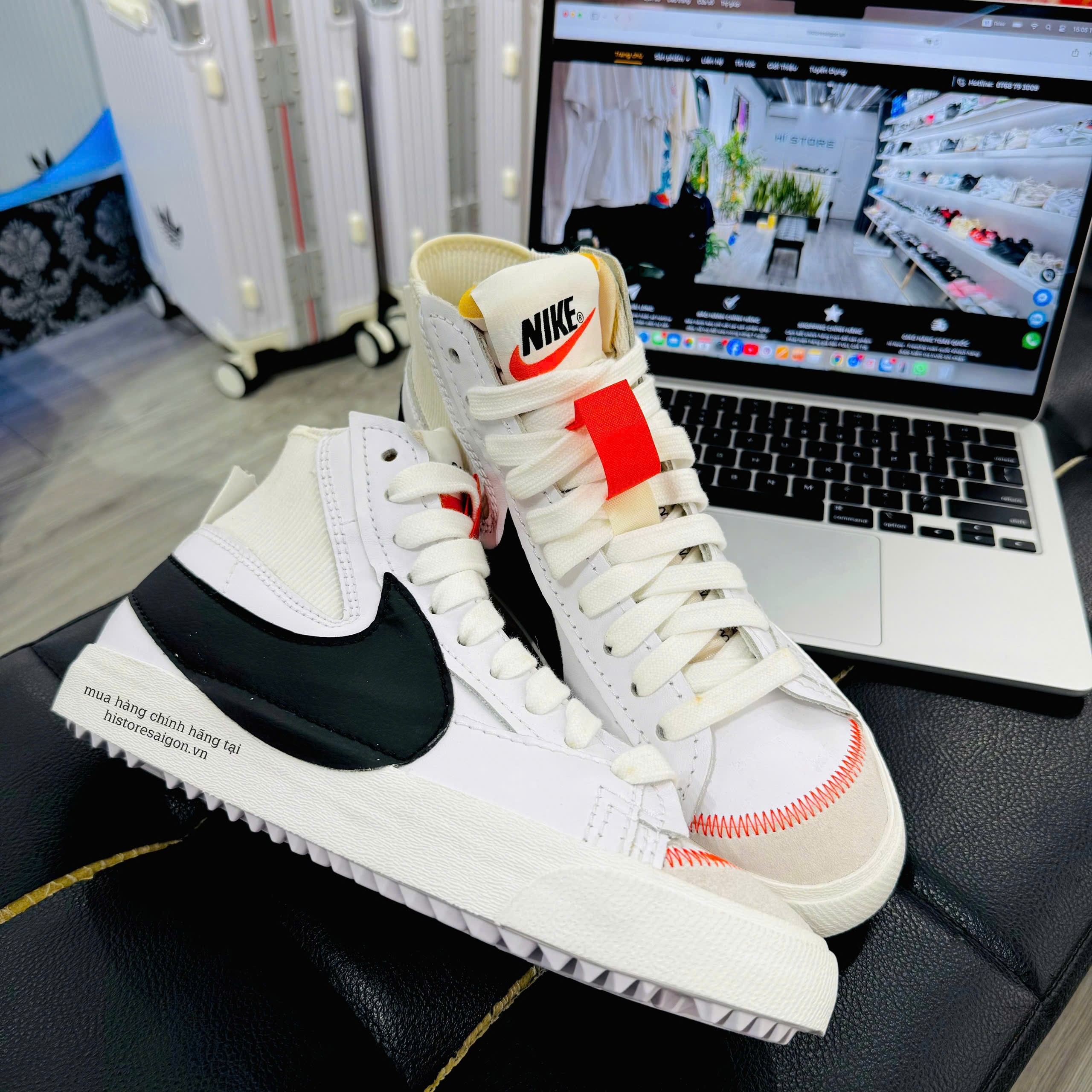1740 - Giày Nike Blazer Mid ’77 Jumbo ‘White Black’ DD3111-100 [HÀNG CHÍNH HÃNG]