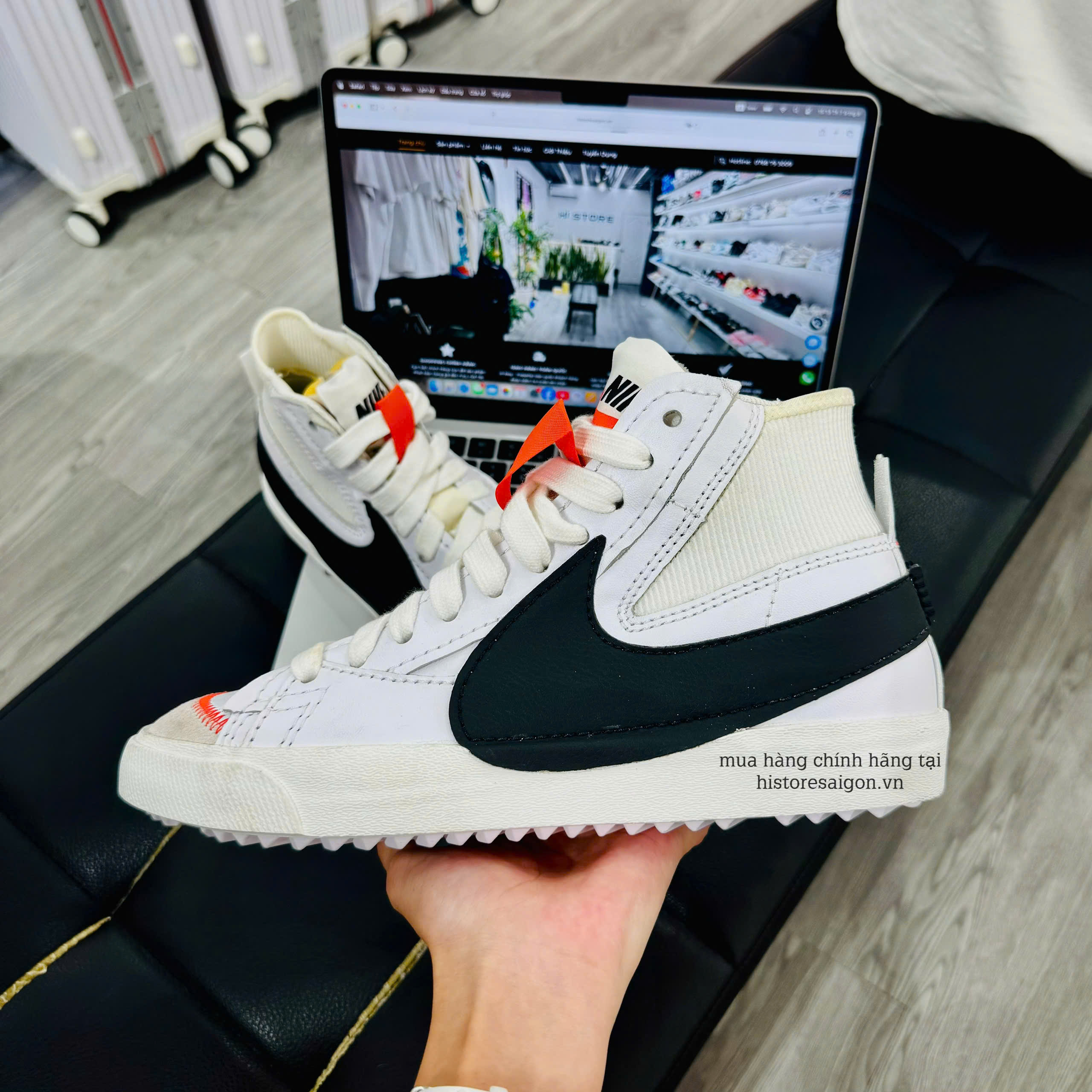 1740 - Giày Nike Blazer Mid ’77 Jumbo ‘White Black’ DD3111-100 [HÀNG CHÍNH HÃNG]