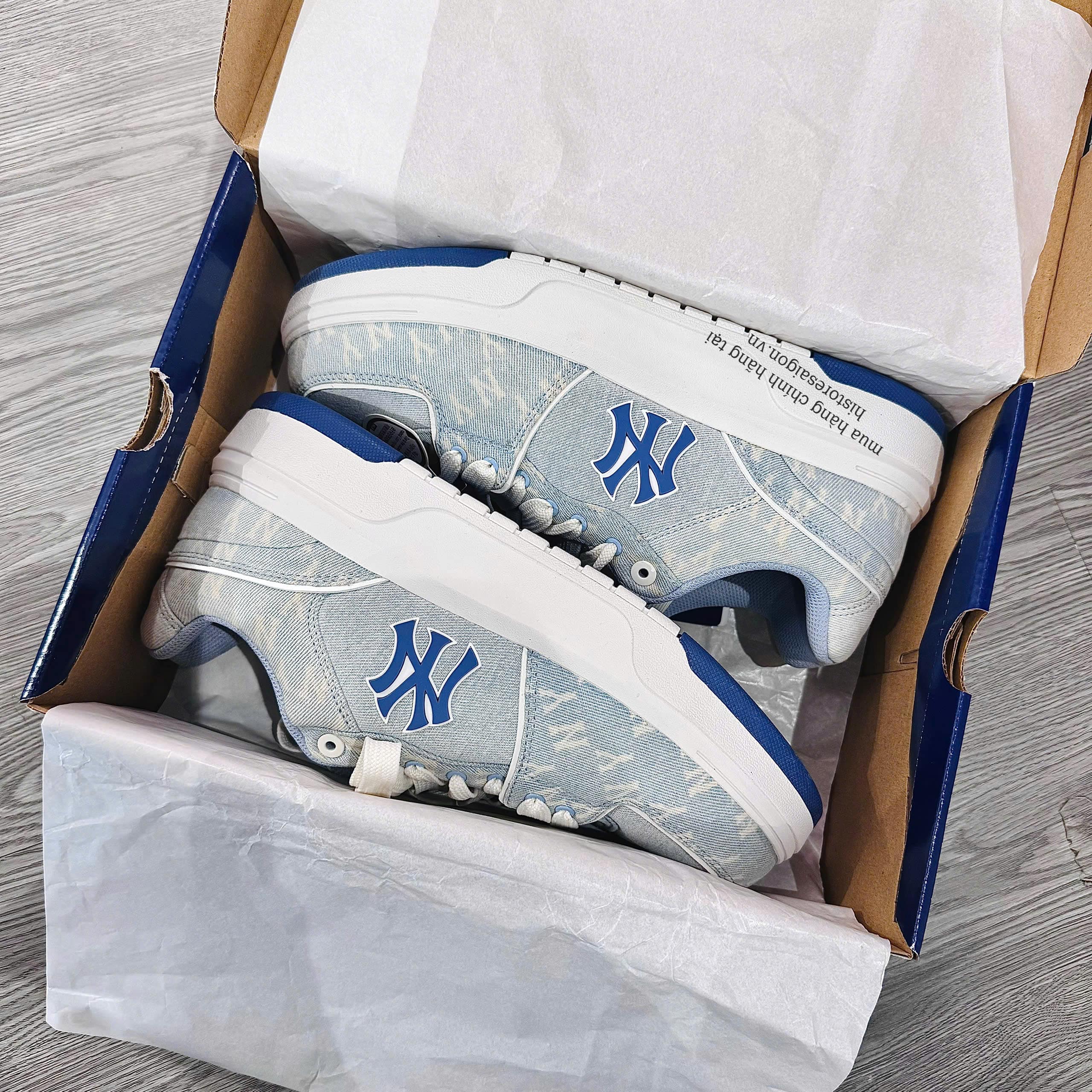 1202 - Giày MLB Korea Chunky Liner Denim Classic Mono New York Yankees Skyblue - Code 3ASXCDC4N-50SBS [HÀNG CHÍNH HÃNG]