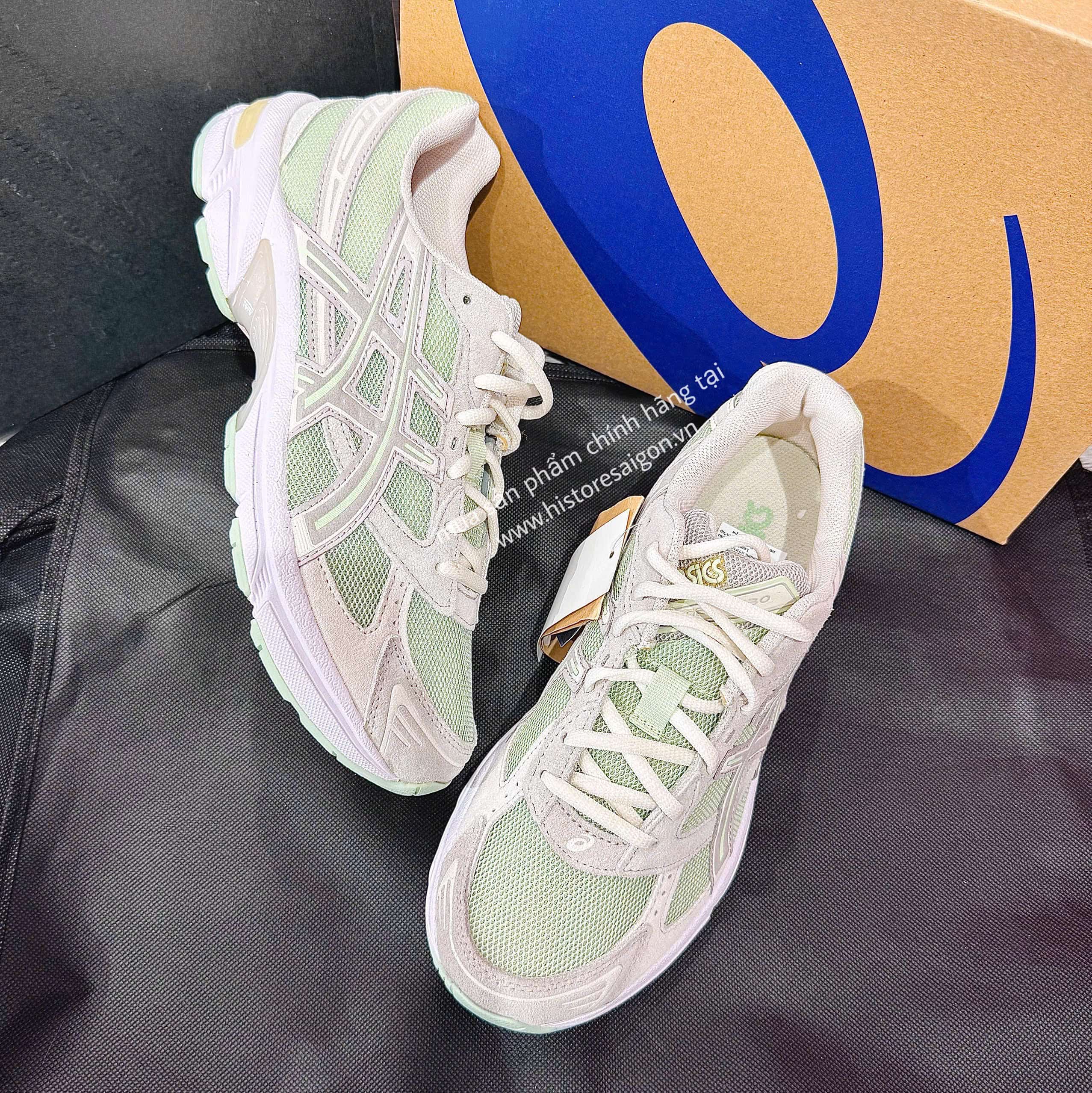 119 - Giày chạy bộ Asics Gel 1130 - "xám-trắng-xanh lá" - Code 1202A163 302 [HÀNG CHÍNH HÃNG]