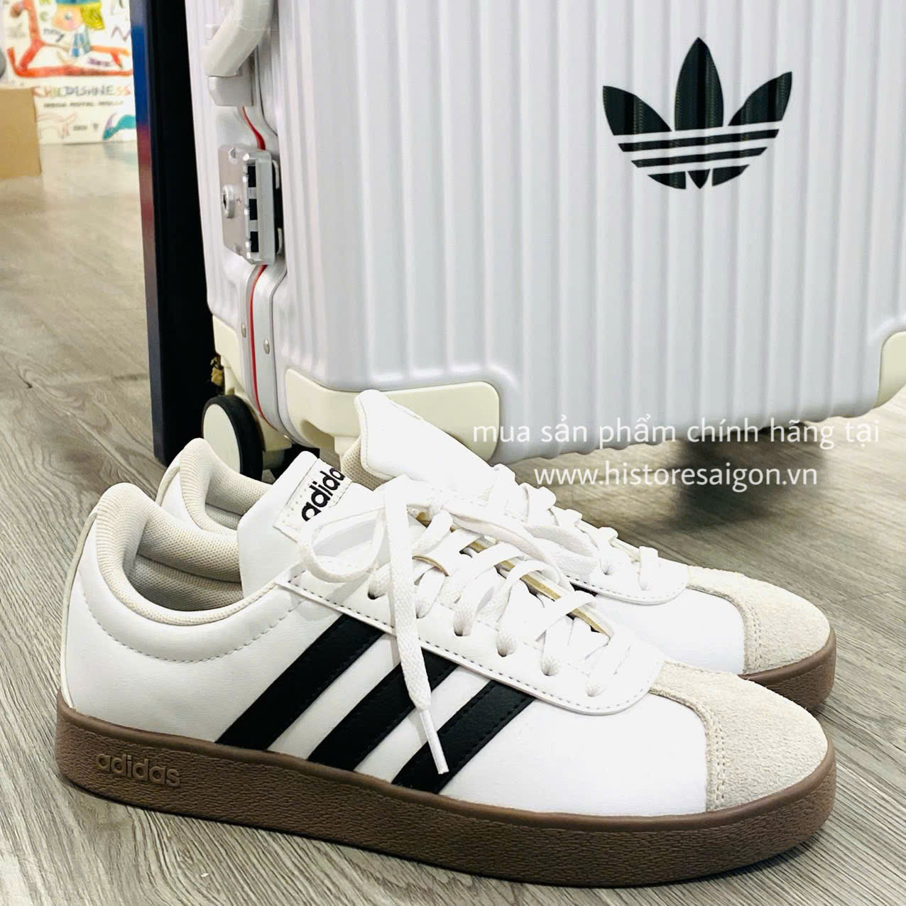 651 -  Giày Adidas Neo VL Court 2.0 - White Black Gum ID6015 [HÀNG CHÍNH HÃNG]