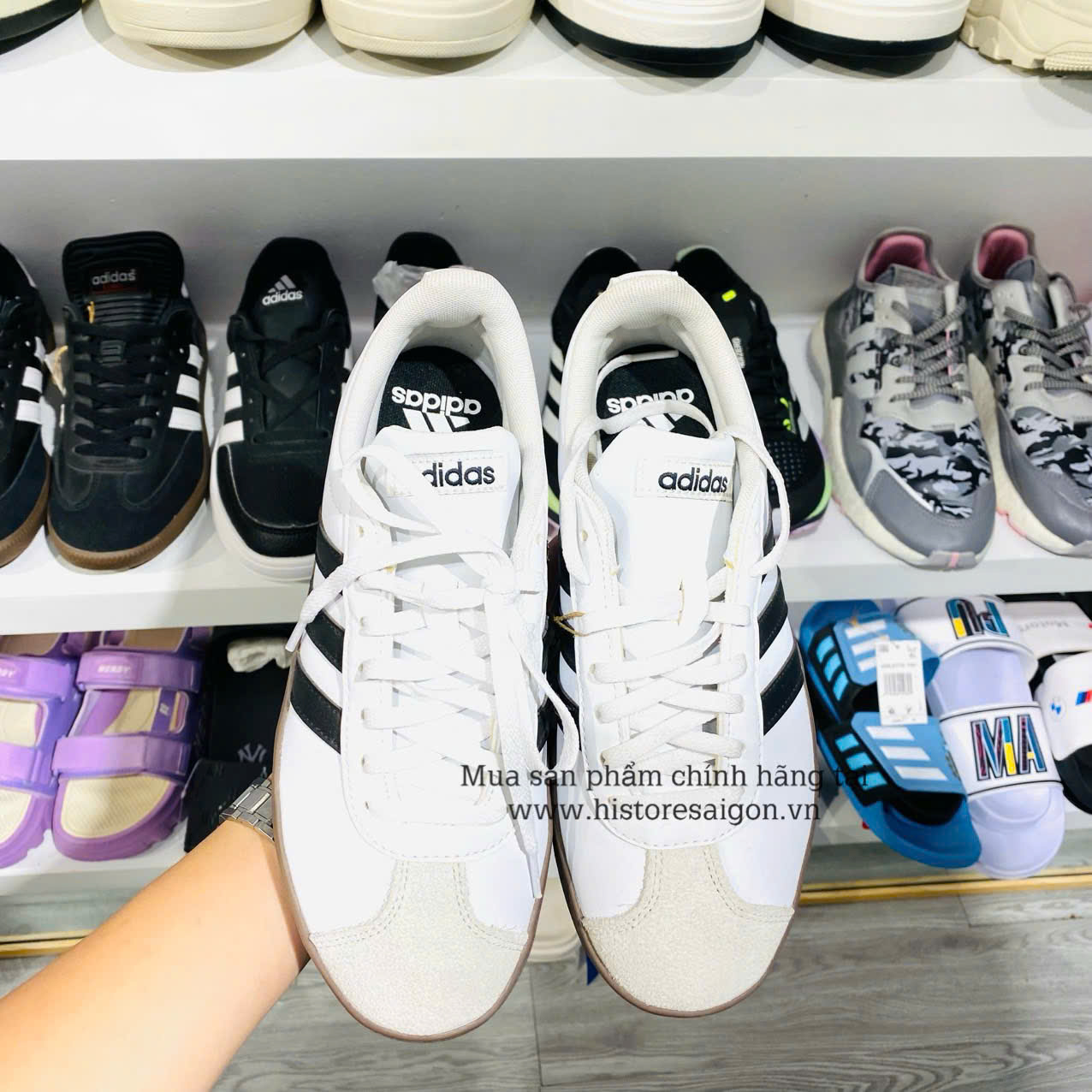 651 -  Giày Adidas Neo VL Court 2.0 - White Black Gum ID6015 [HÀNG CHÍNH HÃNG]