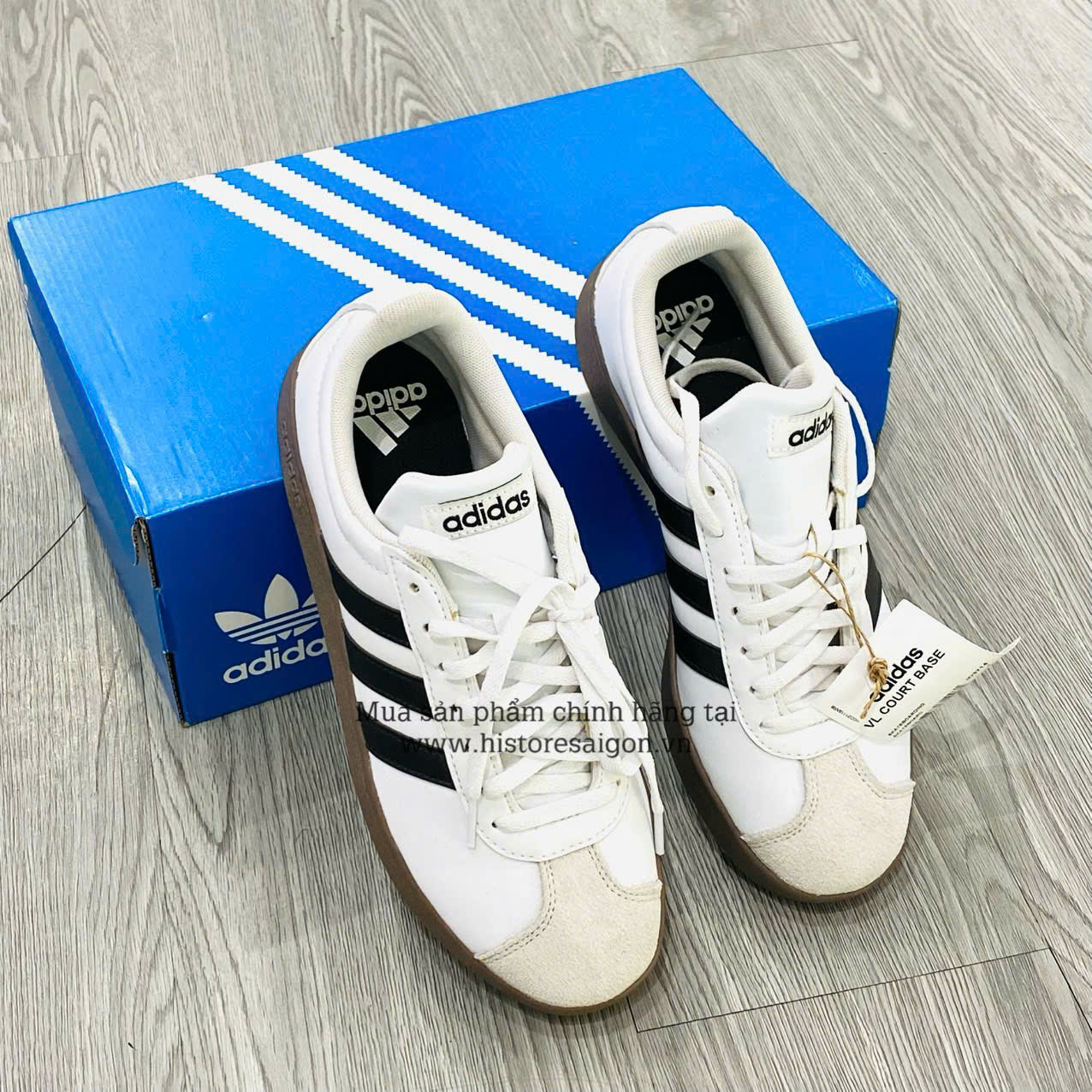 651 -  Giày Adidas Neo VL Court 2.0 - White Black Gum ID6015 [HÀNG CHÍNH HÃNG]