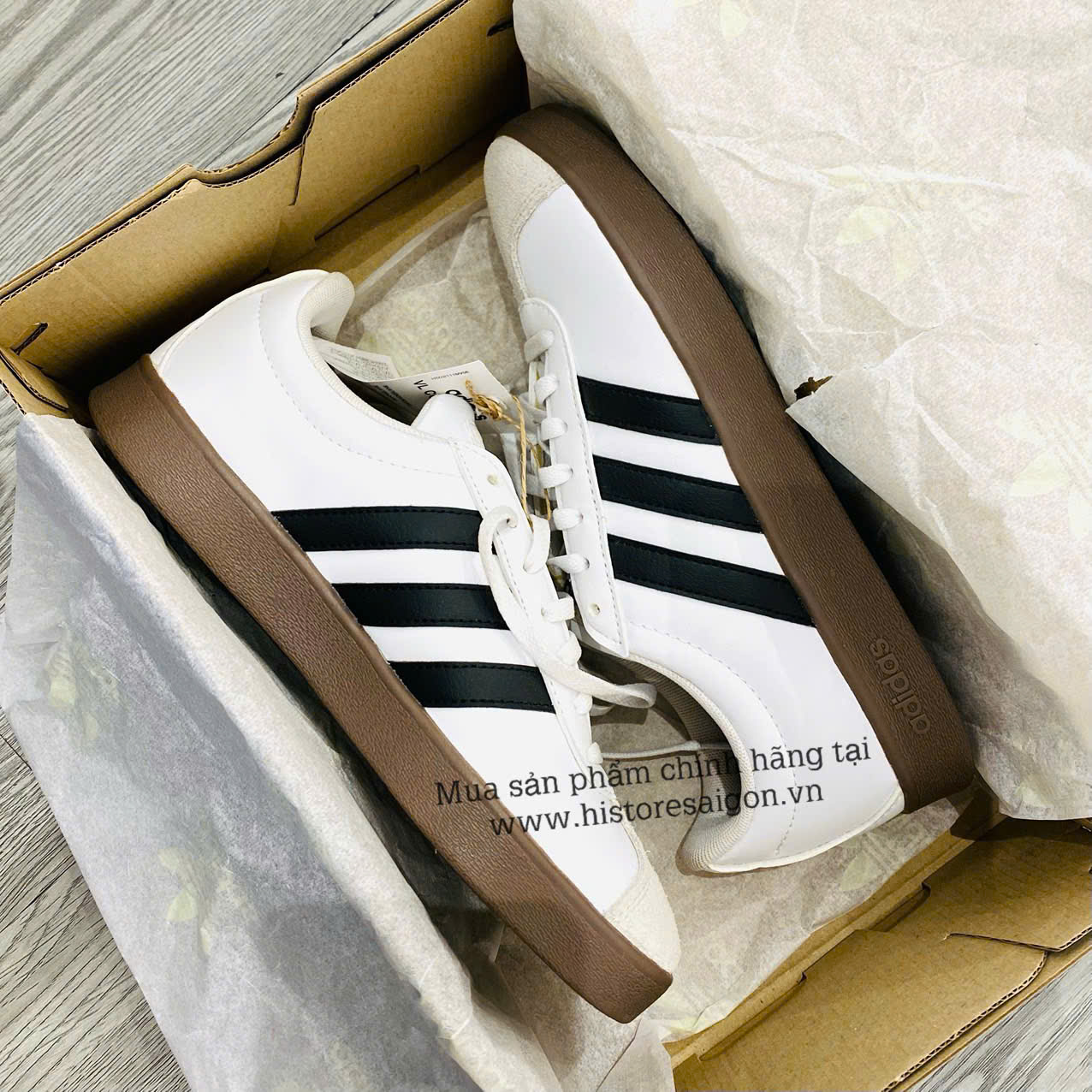 651 -  Giày Adidas Neo VL Court 2.0 - White Black Gum ID6015 [HÀNG CHÍNH HÃNG]