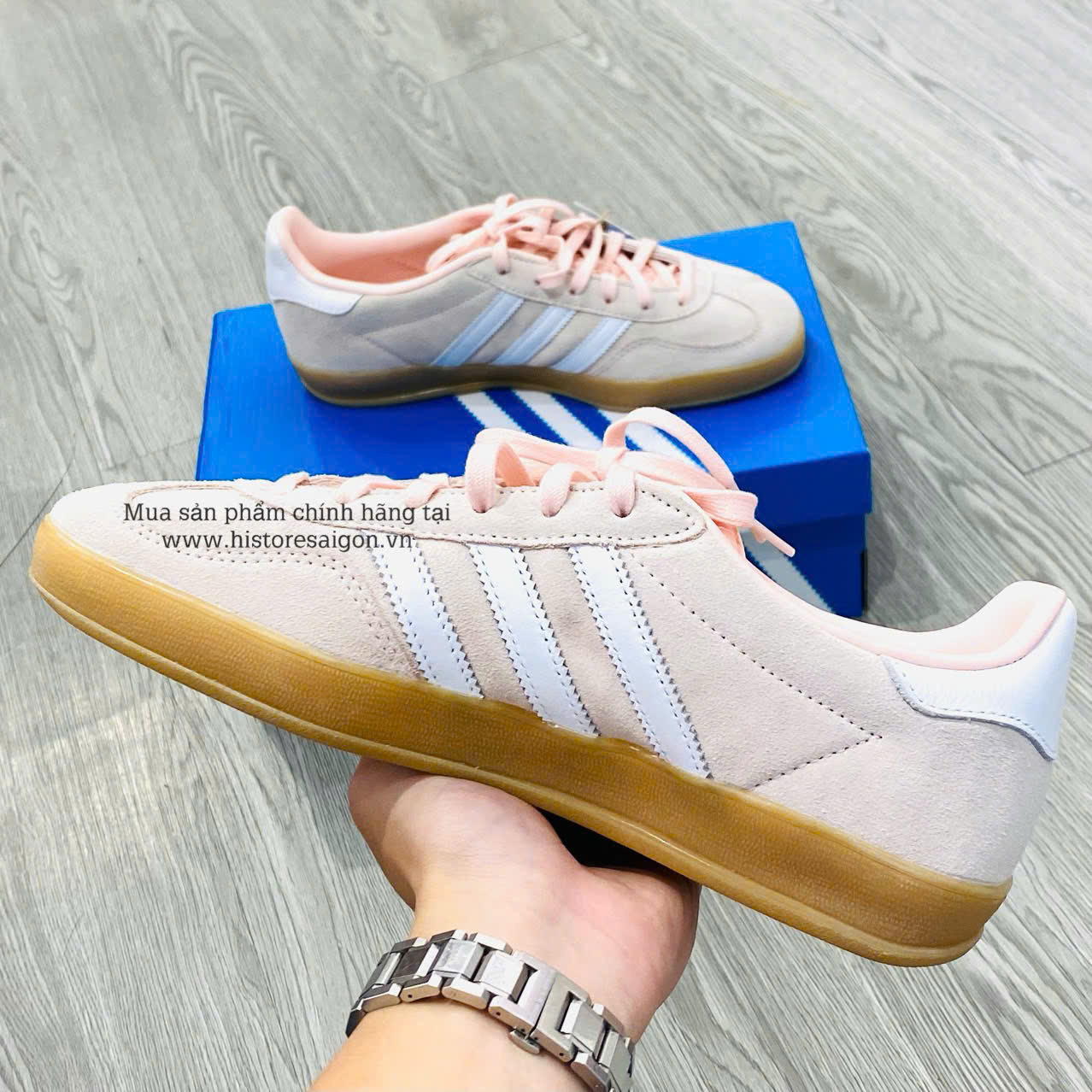 1078 -  Giày Adidas Gazelle Indoor Sandy Pink IH5484 [HÀNG CHÍNH HÃNG]