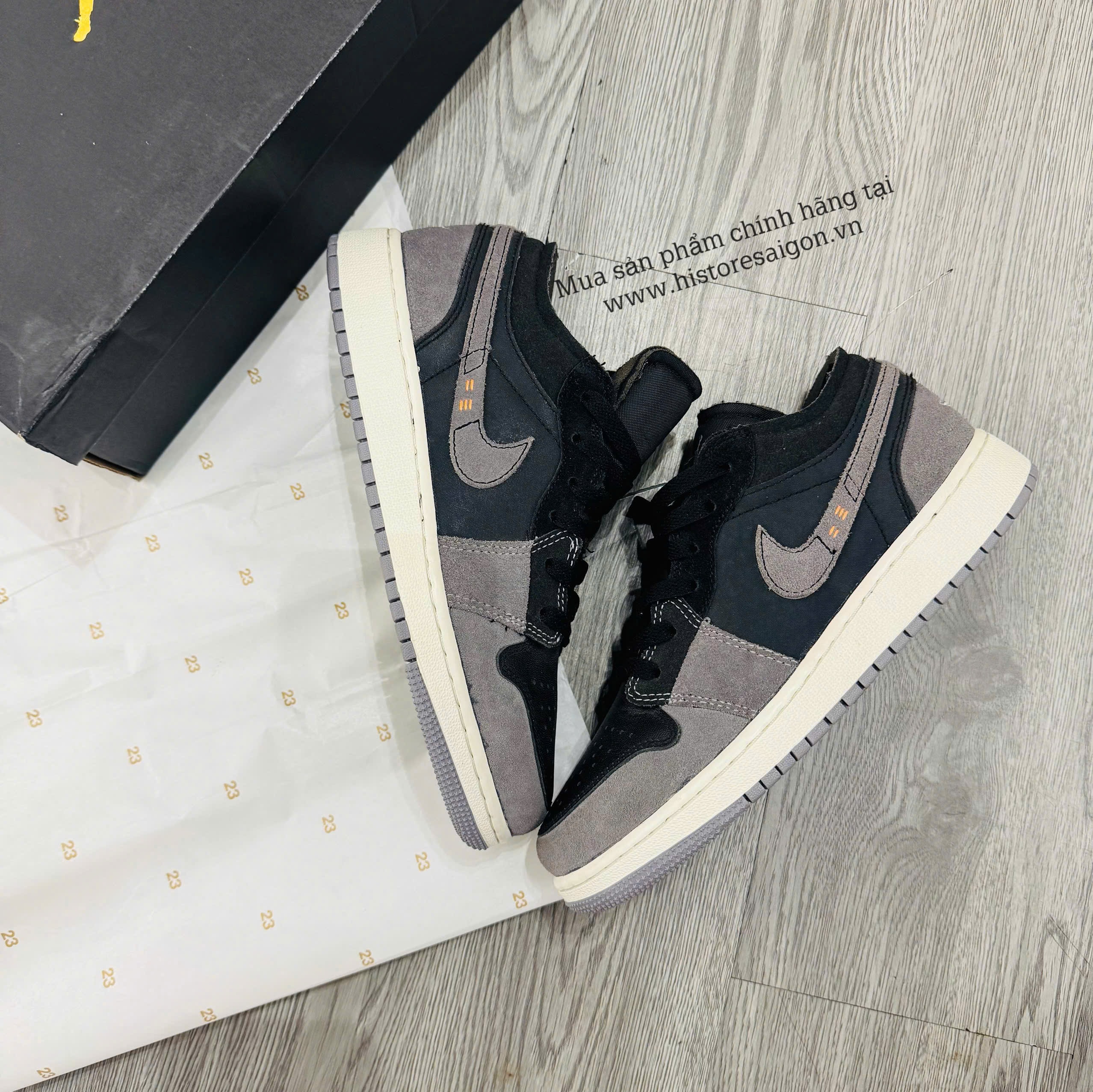 108 - Giày Jordan 1 Low SE Craft Inside Out Black - DN1635 001 DV0478 00 [HÀNG CHÍNH HÃNG]