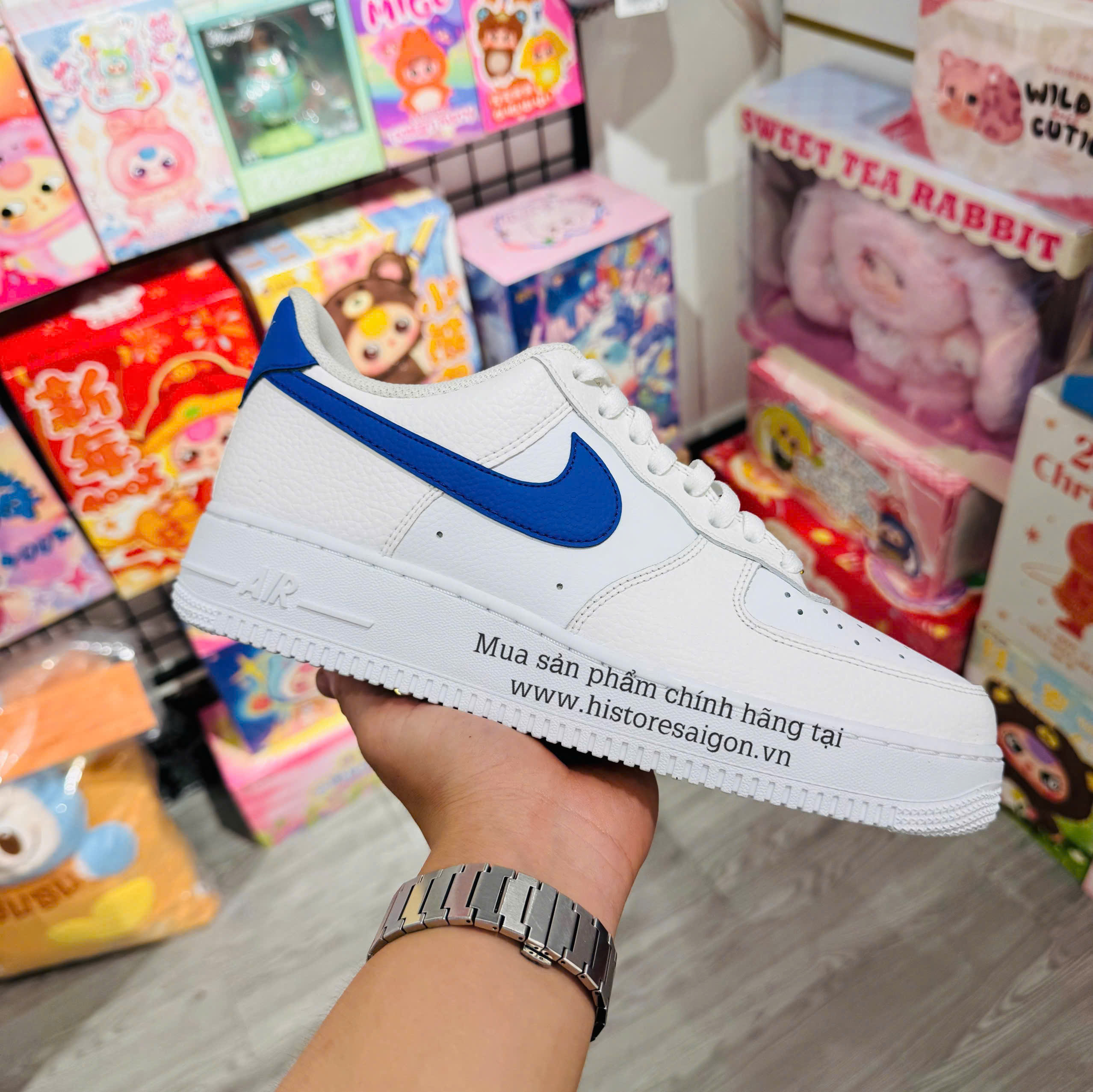 467 -  Giày Nike Air Force 1 White Royal Blue DM2845 100  [HÀNG CHÍNH HÃNG]