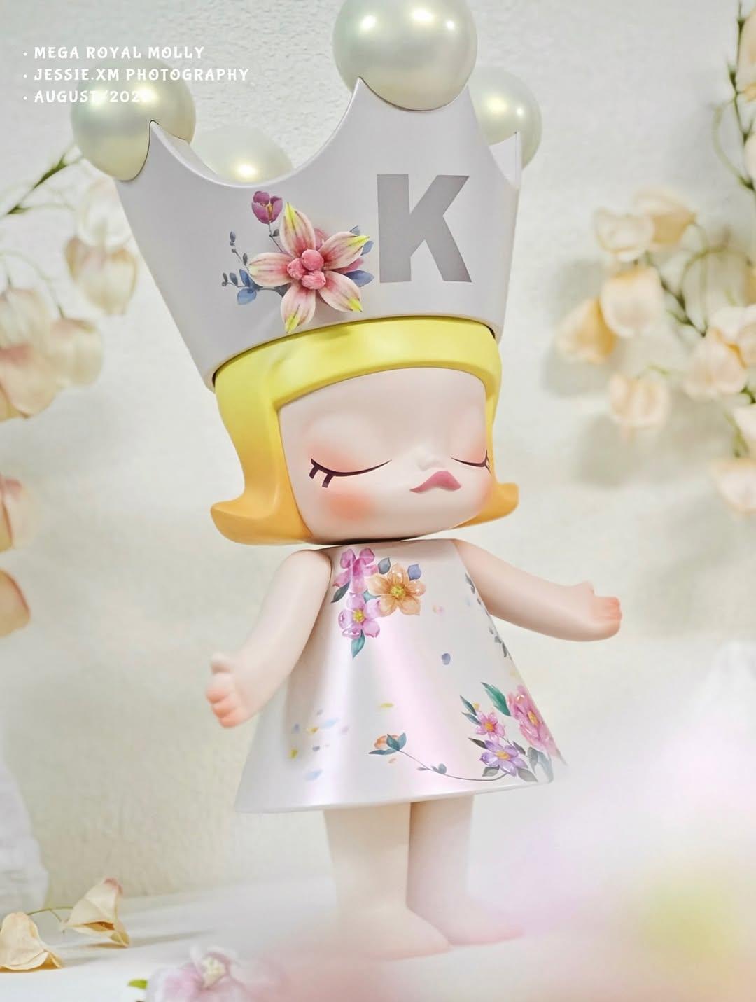 1750 - Molly Velvet Flower 400% - Mega Royal Molly Velvet 400% POPMART [CHÍNH HÃNG]