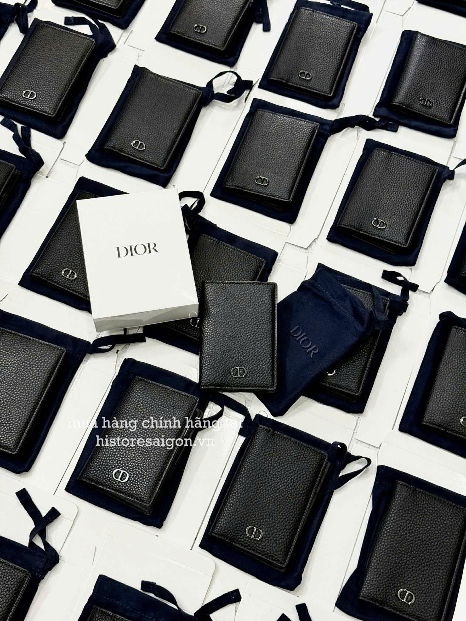 1804 - Ví Card Holder Dior 2 Ngăn (Gift Hãng Tặng Khách VIP) [HÀNG CHÍNH HÃNG]