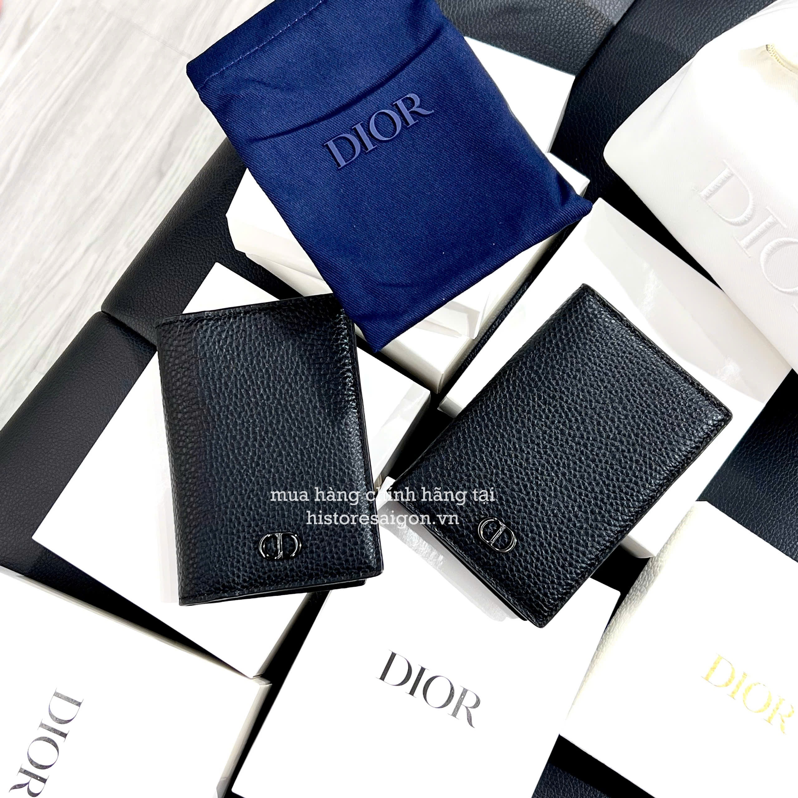 1804 - Ví Card Holder Dior 2 Ngăn (Gift Hãng Tặng Khách VIP) [HÀNG CHÍNH HÃNG]