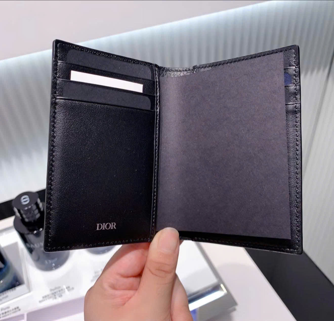 1804 - Ví Card Holder Dior 2 Ngăn (Gift Hãng Tặng Khách VIP) [HÀNG CHÍNH HÃNG]