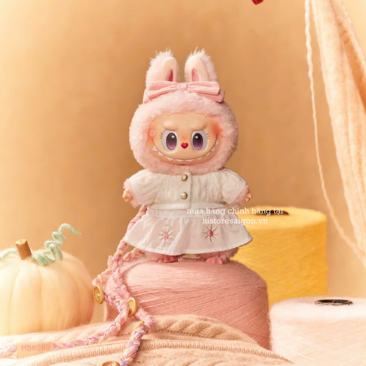 1850 - Labubu Mokoko V7 Size 18cm - Mokoko Original POP MART [HÀNG CHÍNH HÃNG]