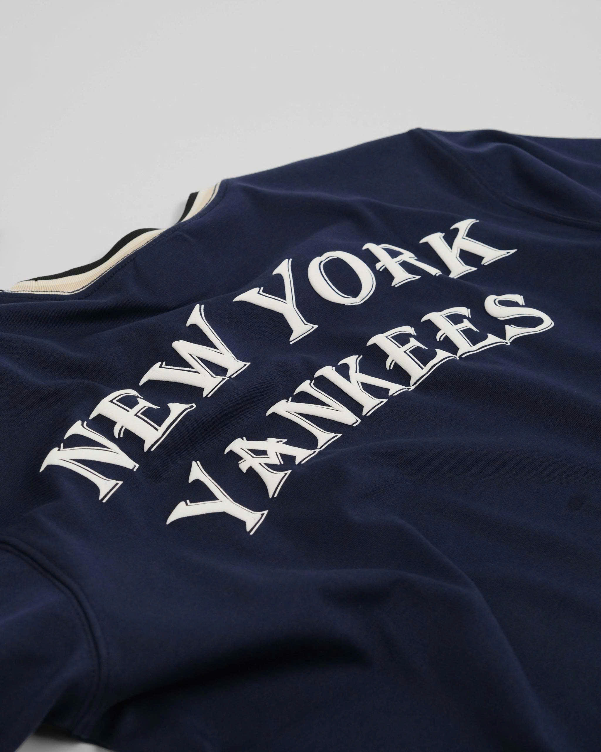 1924 - Áo New Era NY New York Yankees - Xanh Navy Viền Cổ Trắng 10932098	 [HÀNG CHÍNH HÃNG]