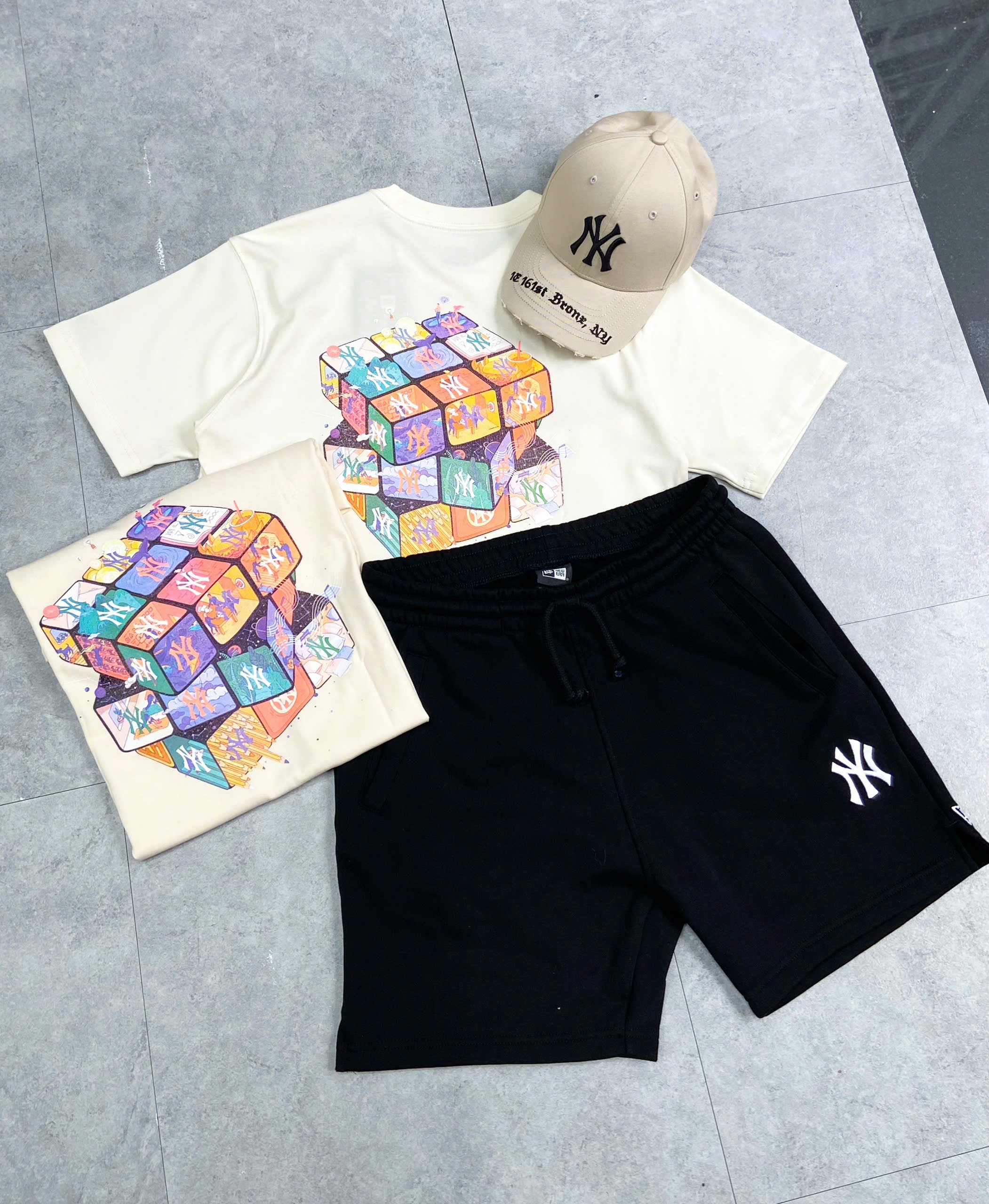 1880 - Áo New Era NY Rubik Trắng [HÀNG CHÍNH HÃNG]