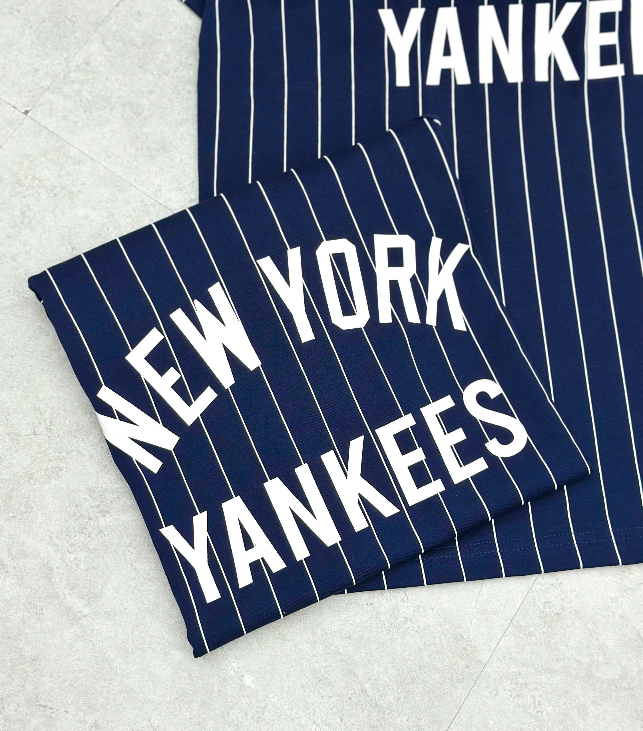 1886 - Áo New Era NY New York Yankees Xanh Biển Sọc Trắng [HÀNG CHÍNH HÃNG]