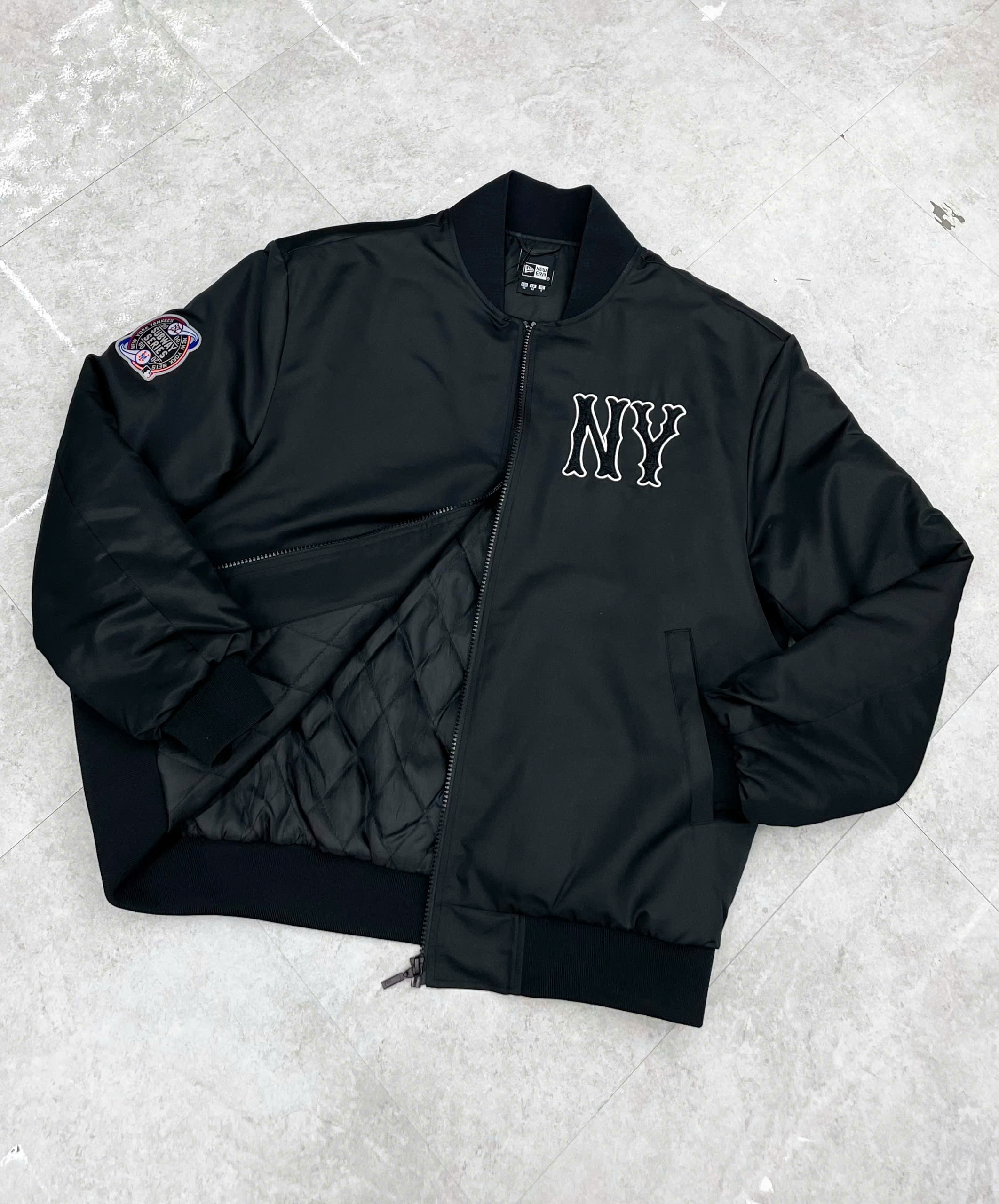 1916 - Áo Bomber New Era NY Big Logo Đen [HÀNG CHÍNH HÃNG]