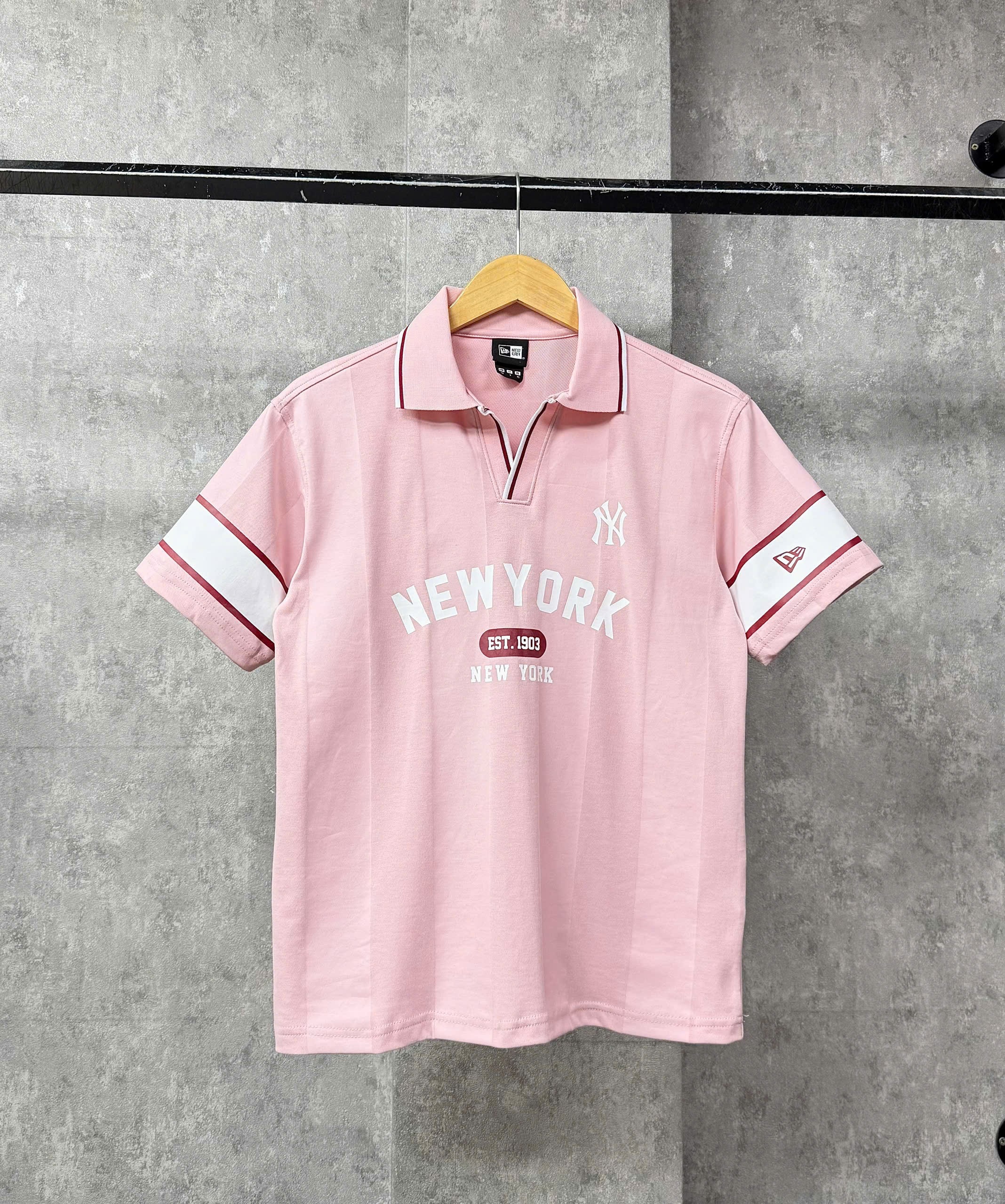 1944 - Áo Polo New Era NY New York 03 Yankee Hồng [HÀNG CHÍNH HÃNG]