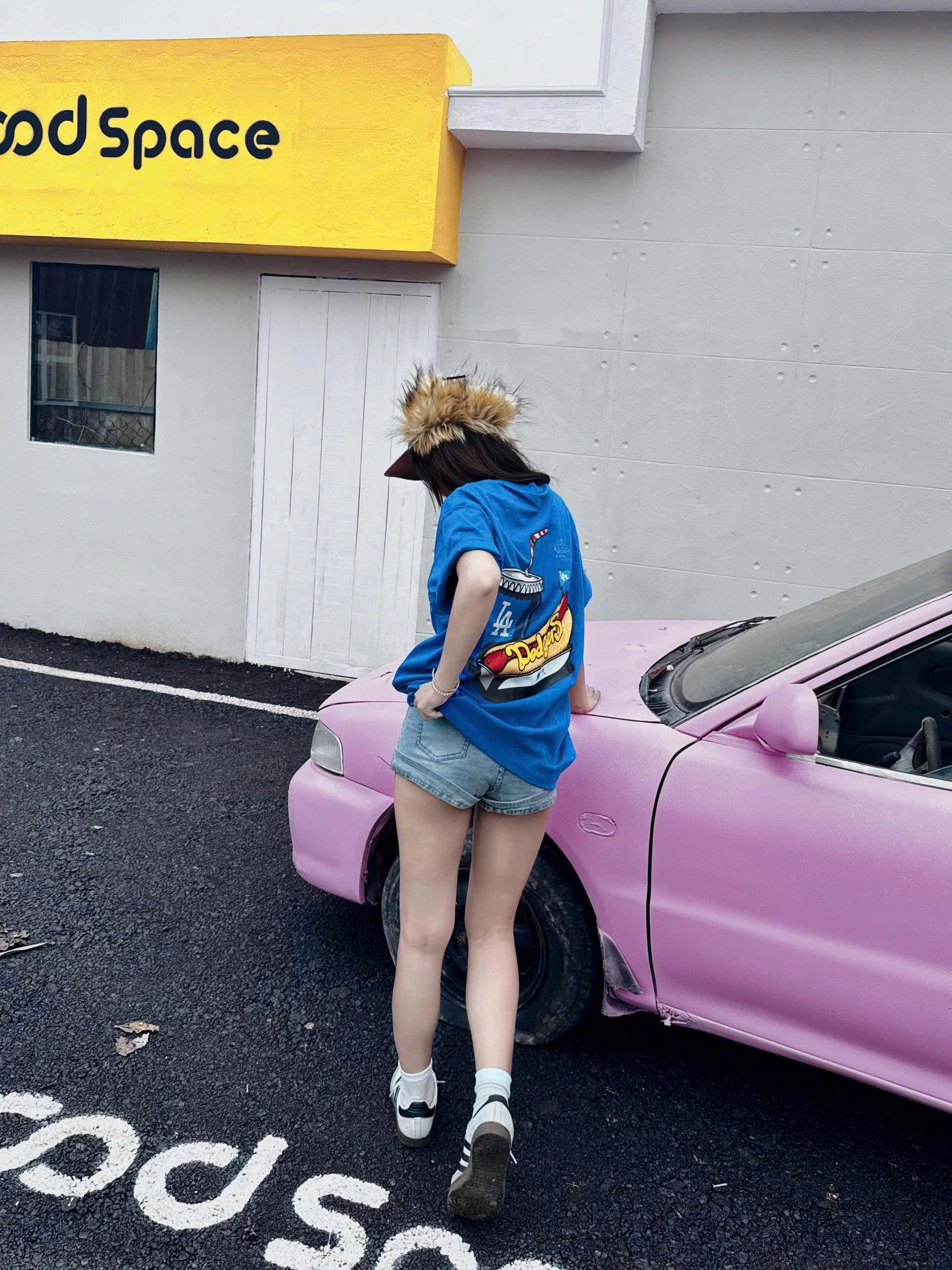 1947 - Áo New Era LA - Xanh Dương Hotdog [HÀNG CHÍNH HÃNG]