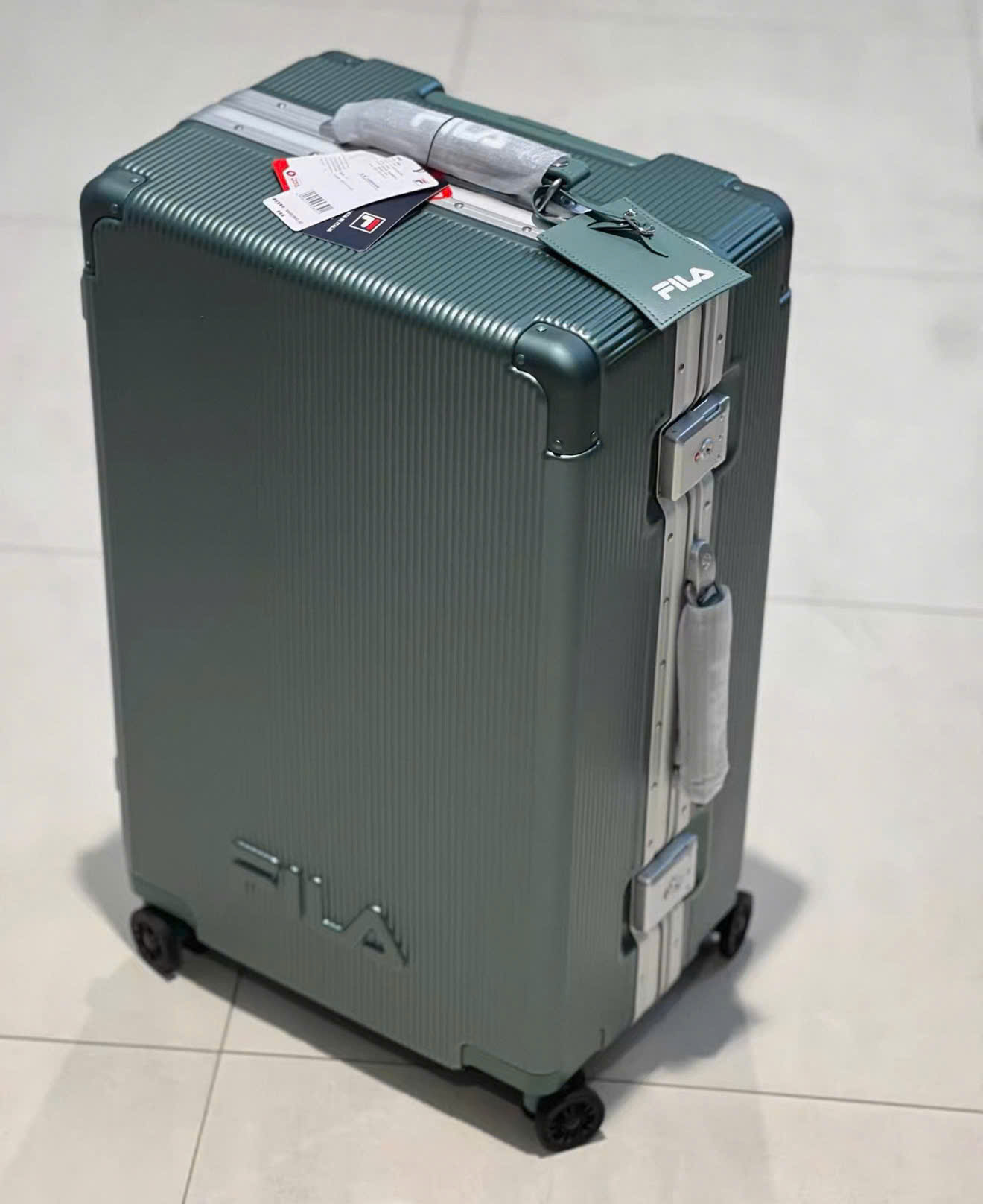 1993 - Vali Fila Xanh Size 24 Ký Gửi Embossed Logo [HÀNG CHÍNH HÃNG]