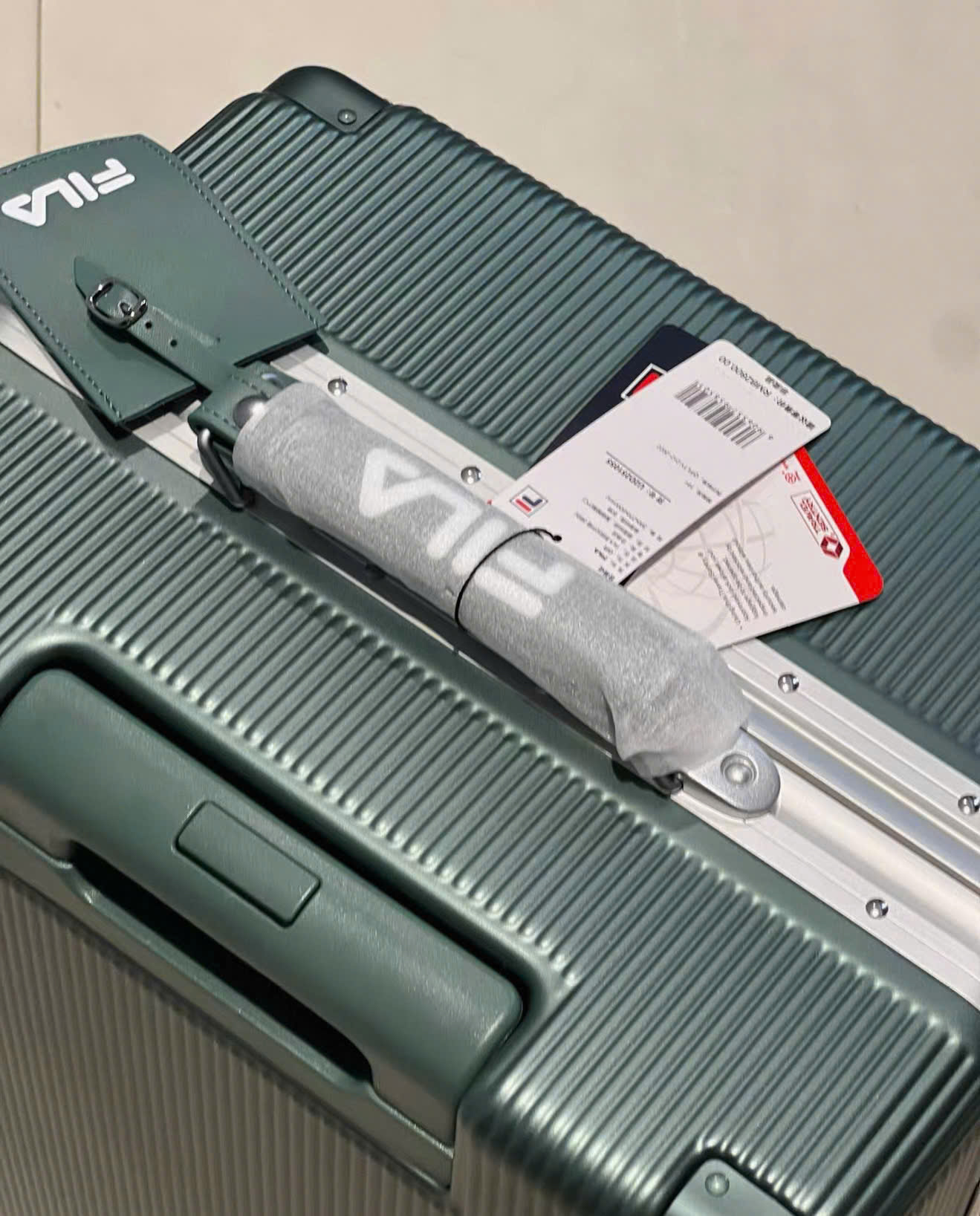 1993 - Vali Fila Xanh Size 24 Ký Gửi Embossed Logo [HÀNG CHÍNH HÃNG]