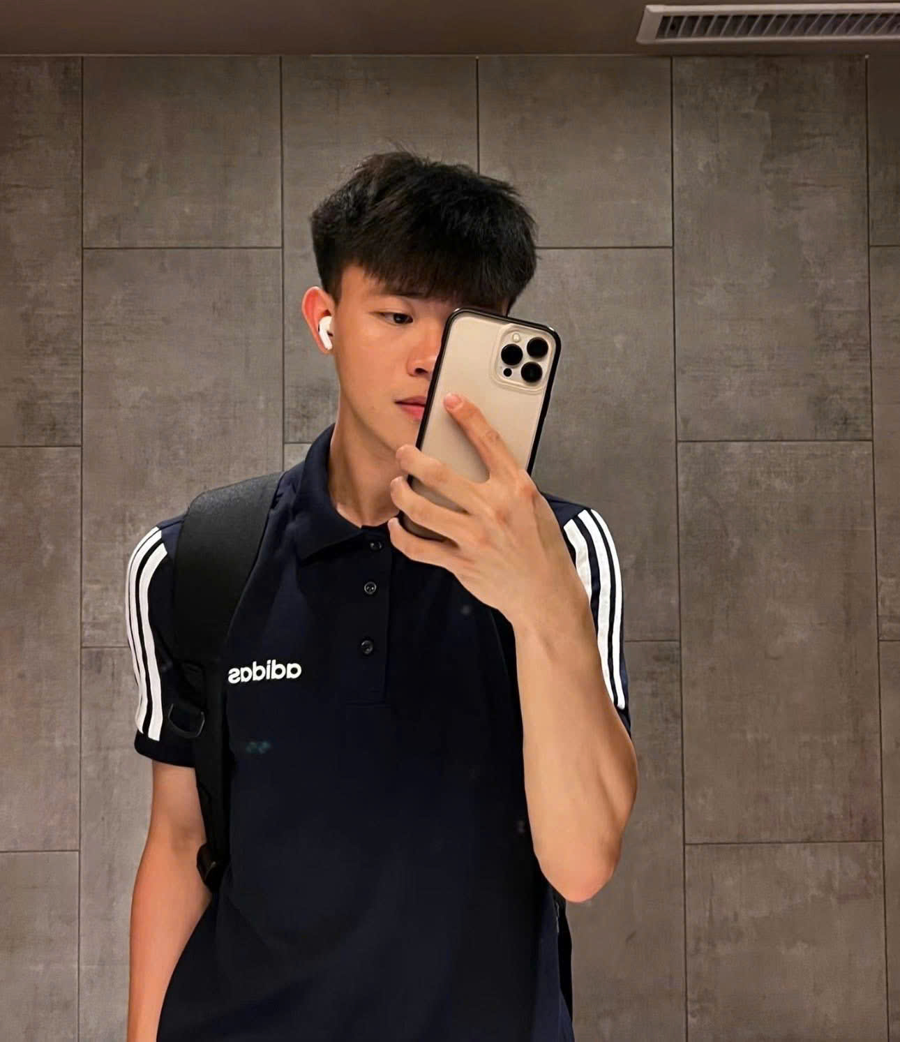 2031 - Áo Adidas Polo 3 Stripes Legend Đen EJ0927 [HÀNG CHÍNH HÃNG]