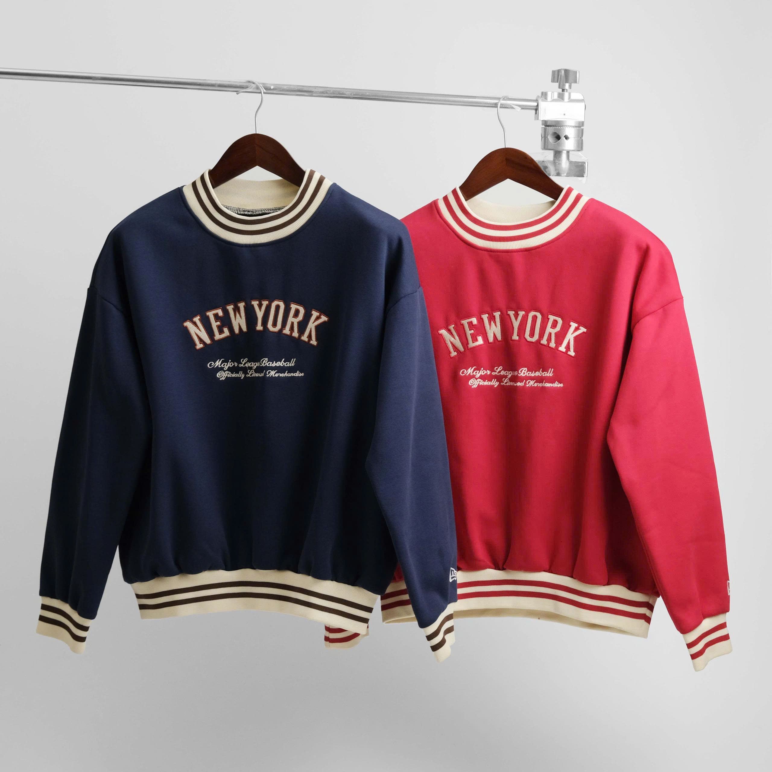 2065 - Áo Sweater New Era New York Yankee Đỏ Vin Bo Trắng Đỏ [HÀNG CHÍNH HÃNG]