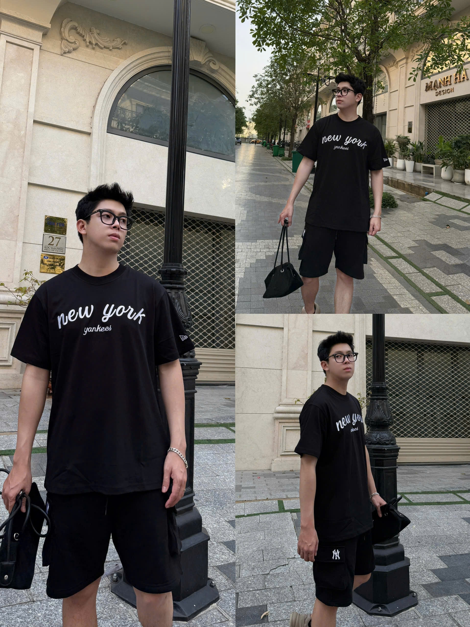 2145 - Áo New Era New York Yankee Thêu Đen [HÀNG CHÍNH HÃNG]