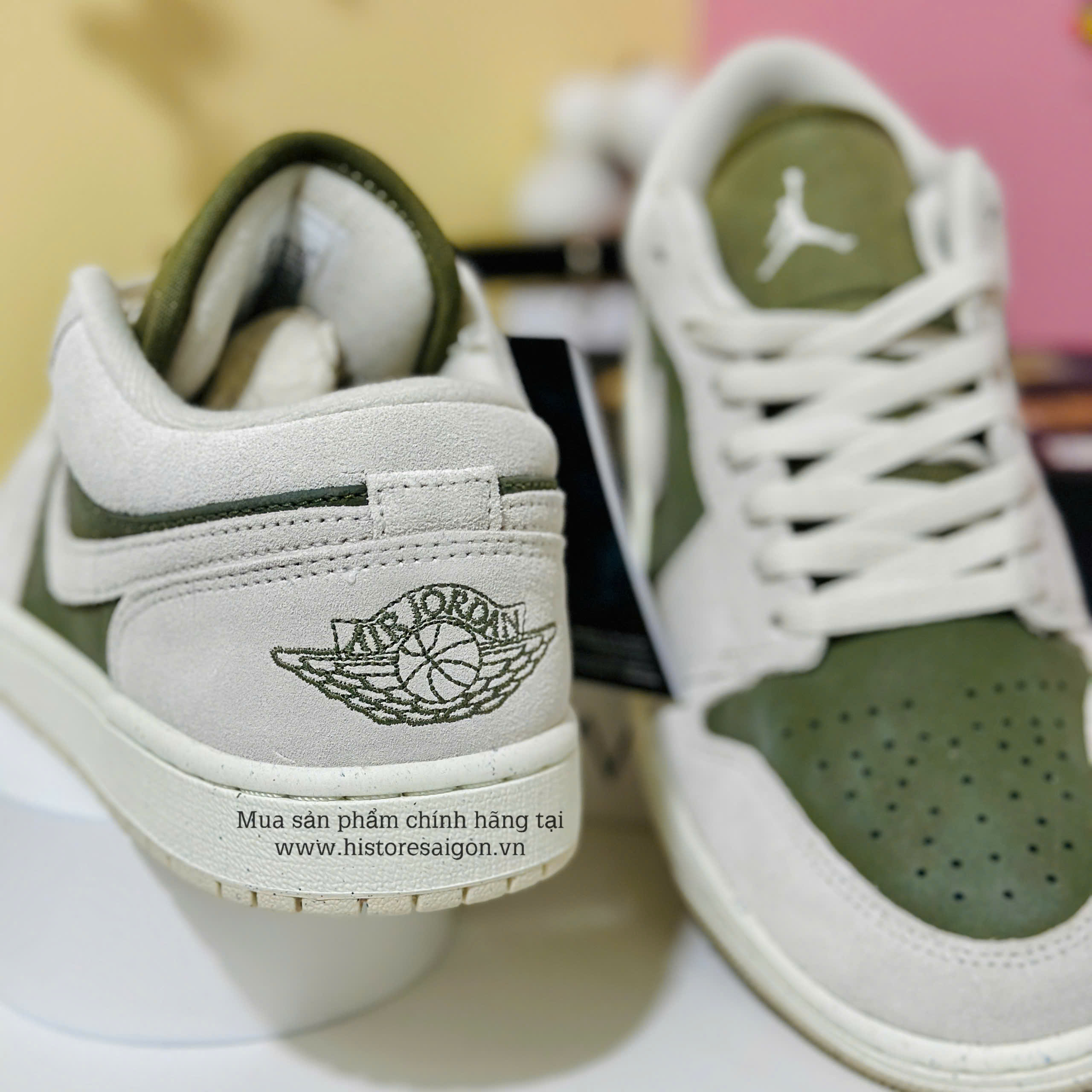 1999 - Giày Nike Air Jordan 1 Low SE Medium Olive Sail HV4089-201 [HÀNG CHÍNH HÃNG]
