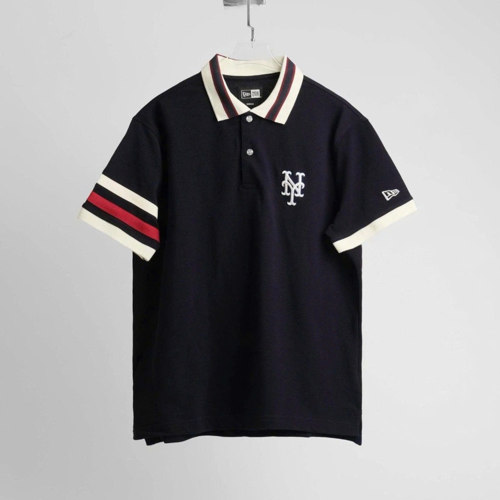 2600 - Áo Polo New Era NY 59FIFTY MLB Doughnut Xanh Navy Tay Viền [HÀNG CHÍNH HÃNG] [HÀNG CHÍNH HÃNG]