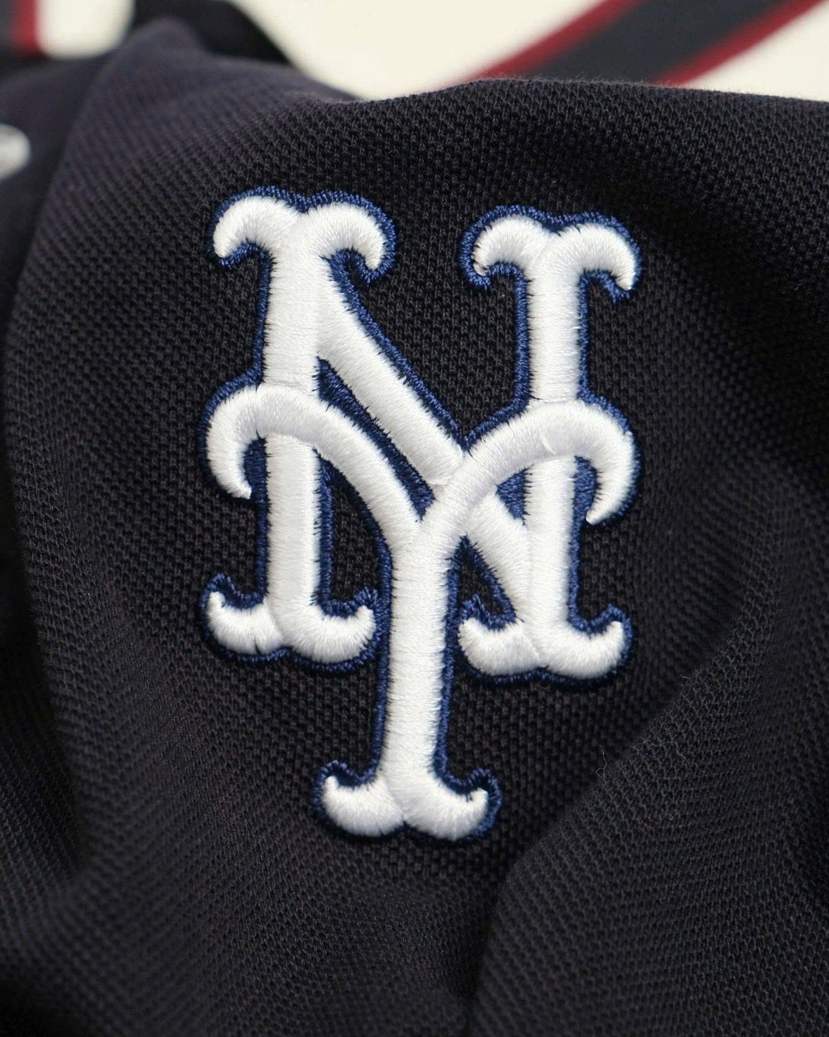 2600 - Áo Polo New Era NY 59FIFTY MLB Doughnut Xanh Navy Tay Viền [HÀNG CHÍNH HÃNG] [HÀNG CHÍNH HÃNG]