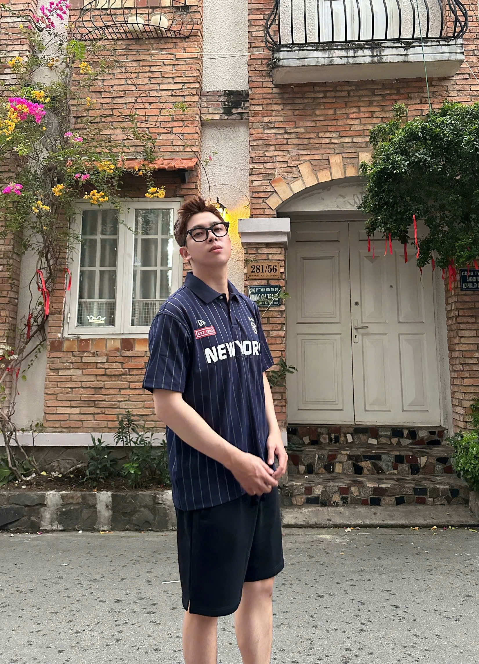 2736 - Áo Polo New Era New York Xanh Navy Sọc [HÀNG CHÍNH HÃNG]