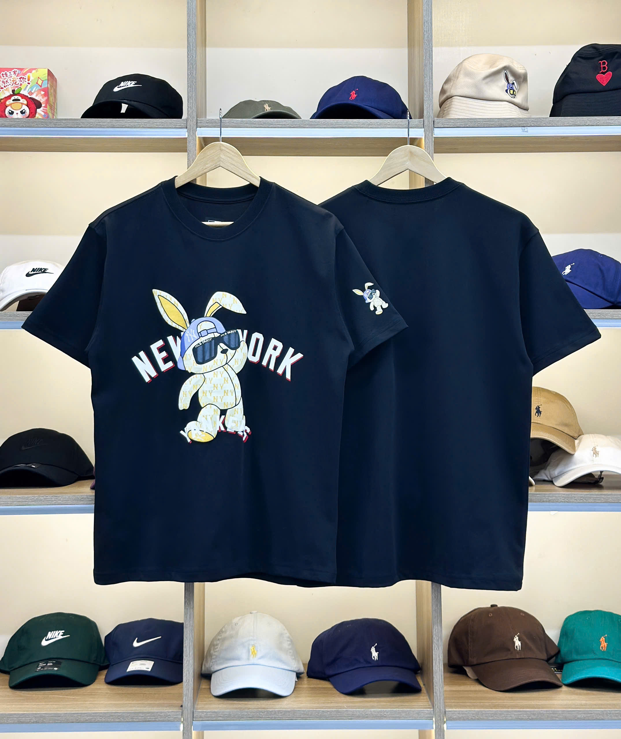 2740 - Áo New Era NY New York Thỏ Mono Đen [HÀNG CHÍNH HÃNG]