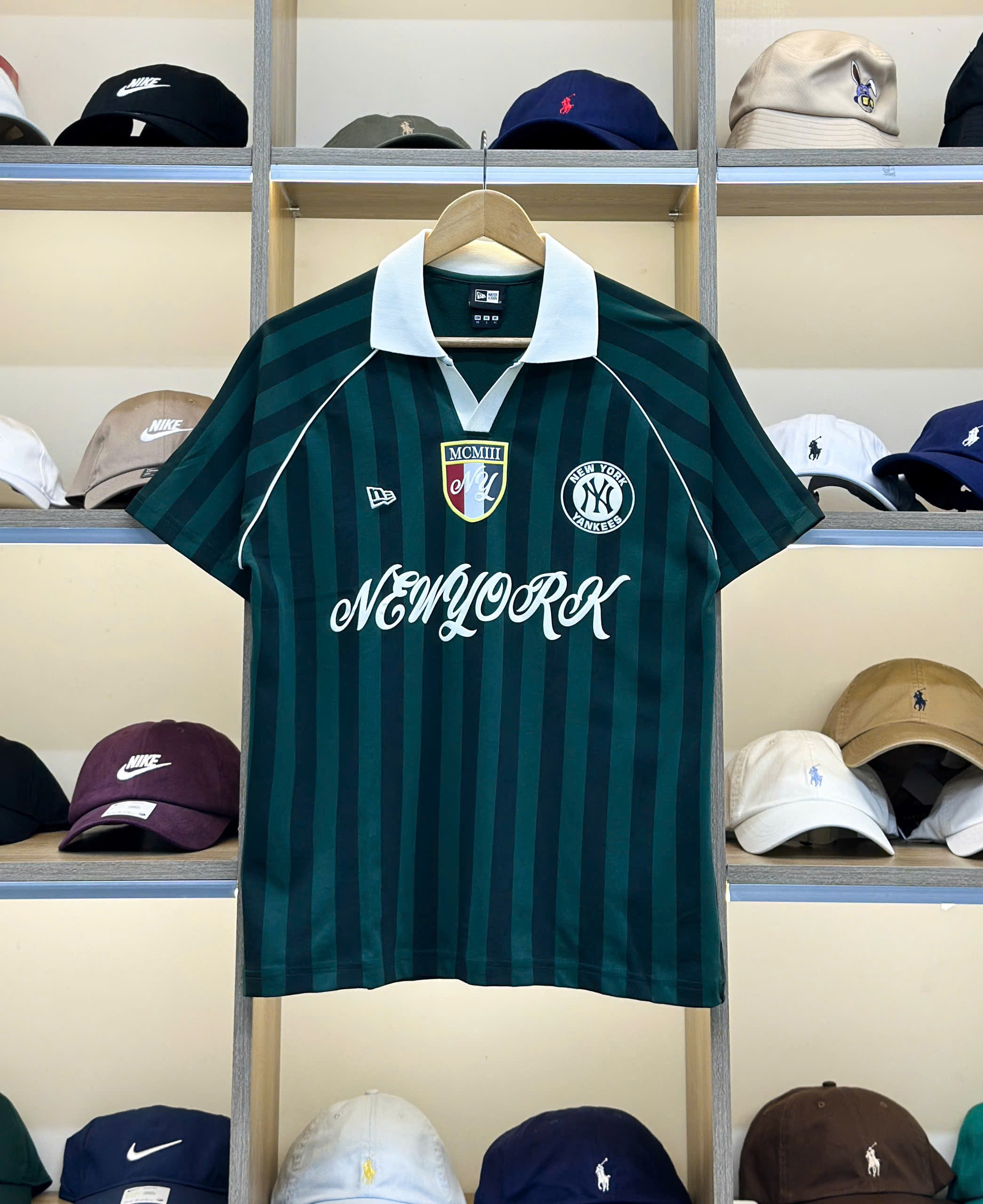 2762 - Áo Polo New Era New York Jersey Xanh Lá [HÀNG CHÍNH HÃNG]