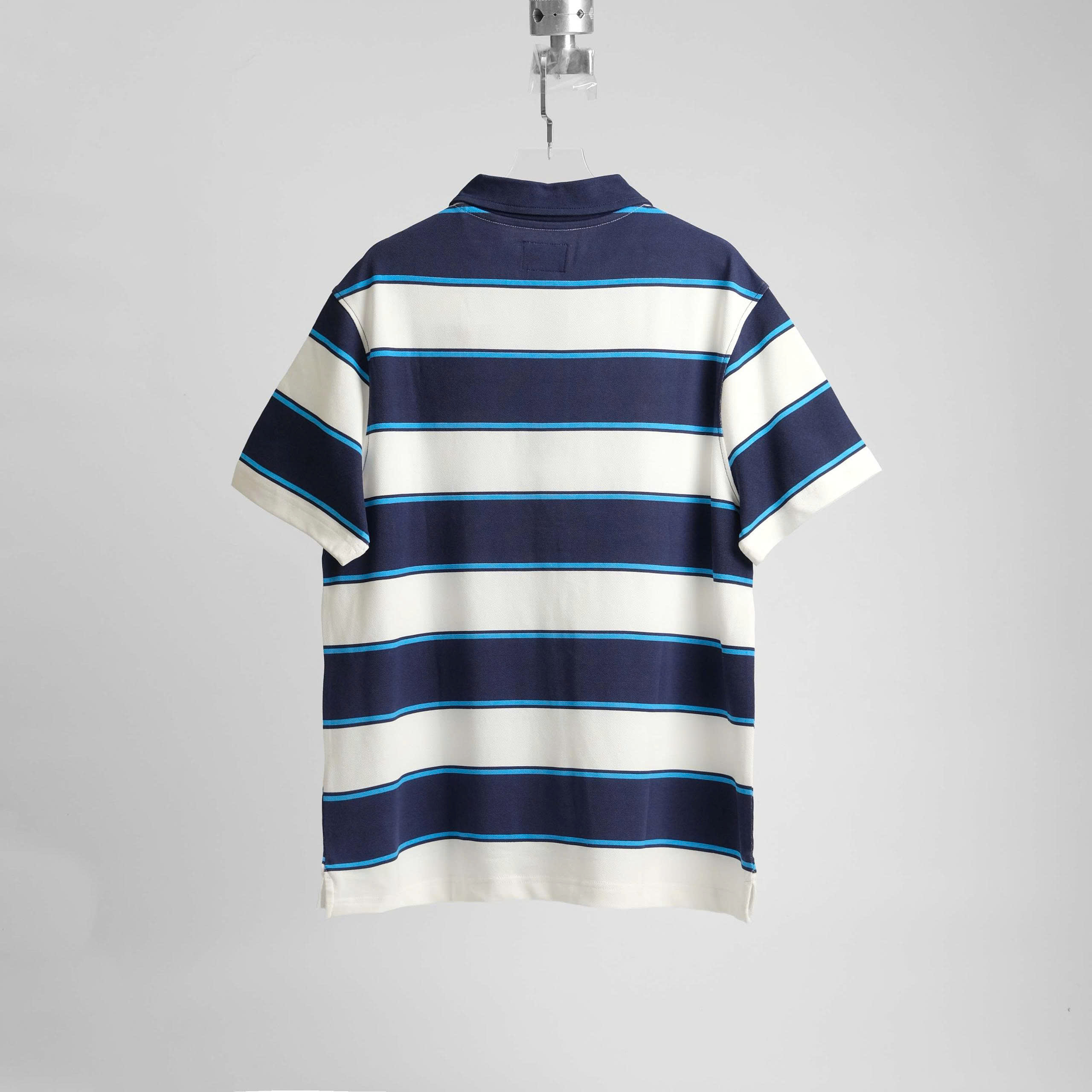 2772 - Áo Polo New Era Boston 01 Red Sox Trắng Sọc Xanh [HÀNG CHÍNH HÃNG]