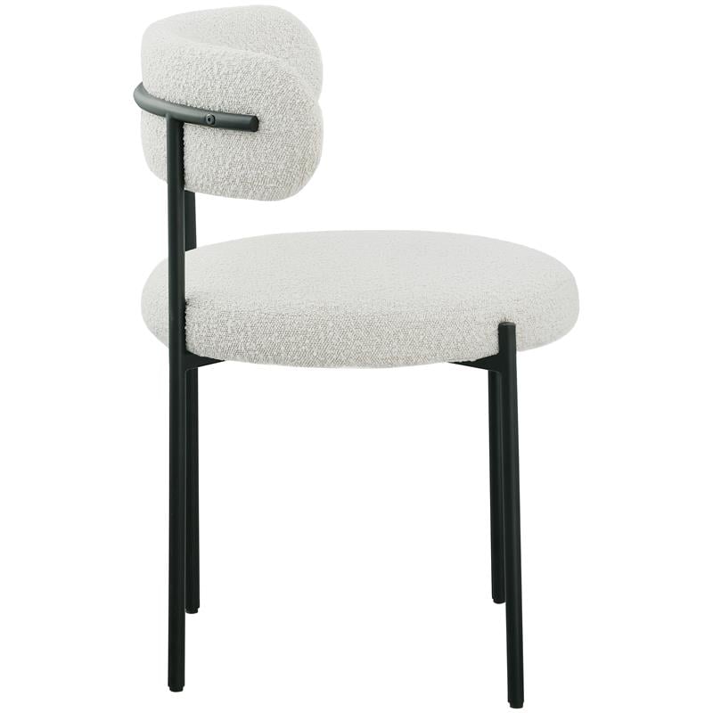INESSE BOUCLE IVORY DINING CHAIR Espace Interior